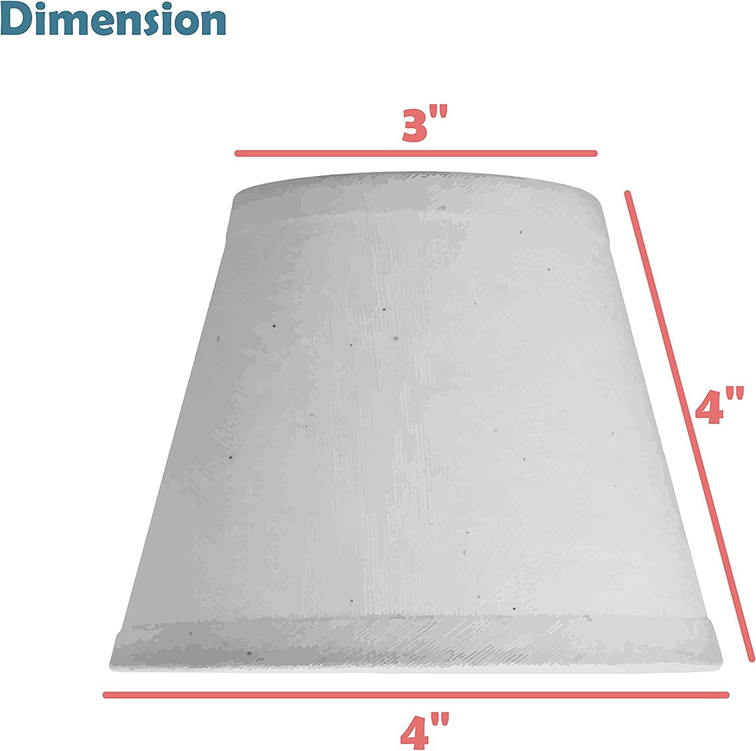 Aspen Creative 32717-2A, Empire Clip-On Chandelier Lamp Shade, Off-White, 3&quot; Top X 4&quot; Bottom X 4&quot; Slant Height, Set Of 2