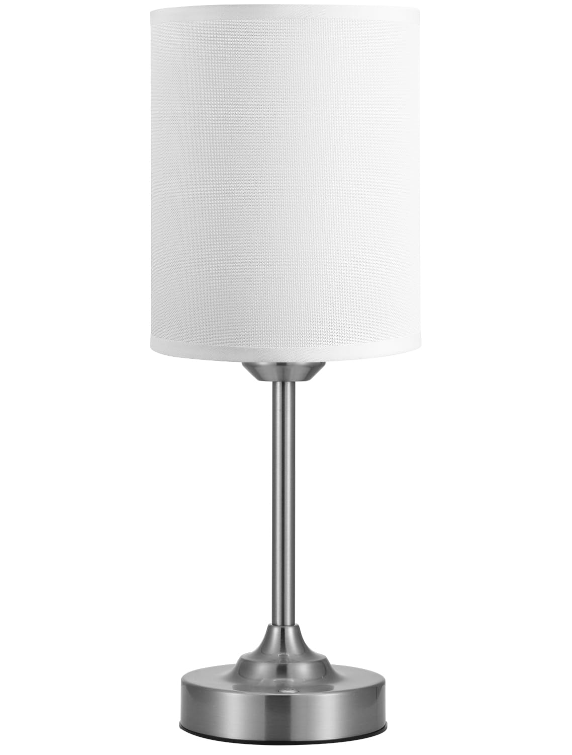 Touch Control Cordlss Table Lamp  Usb-C Rechargeable Lamp With Stepless Dimming  4000Mah Battery Operated Bedside Lamp For Bedroom  Living Room  Night Light & Emergency Lighting  Silver  1 Pack