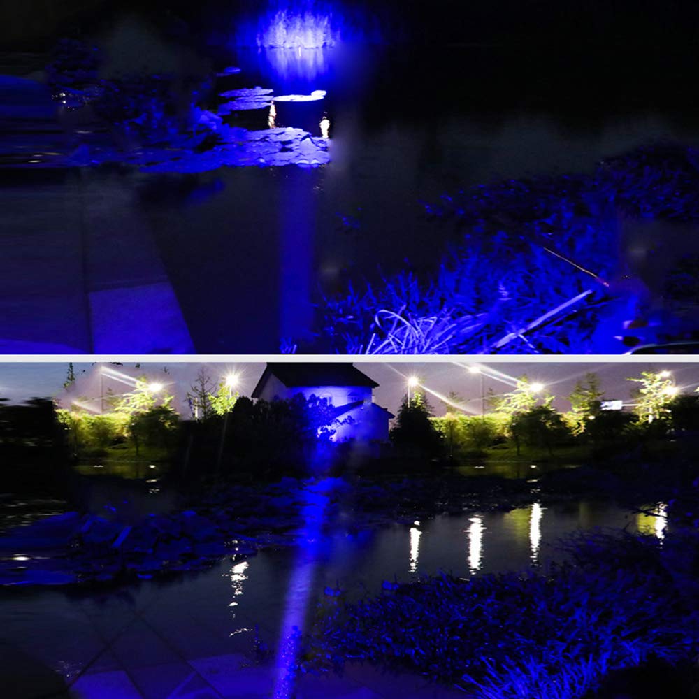 Souyos 3 Pack Zoomable LED Flashlights, 3 Modes, Blue, Aluminum Construction