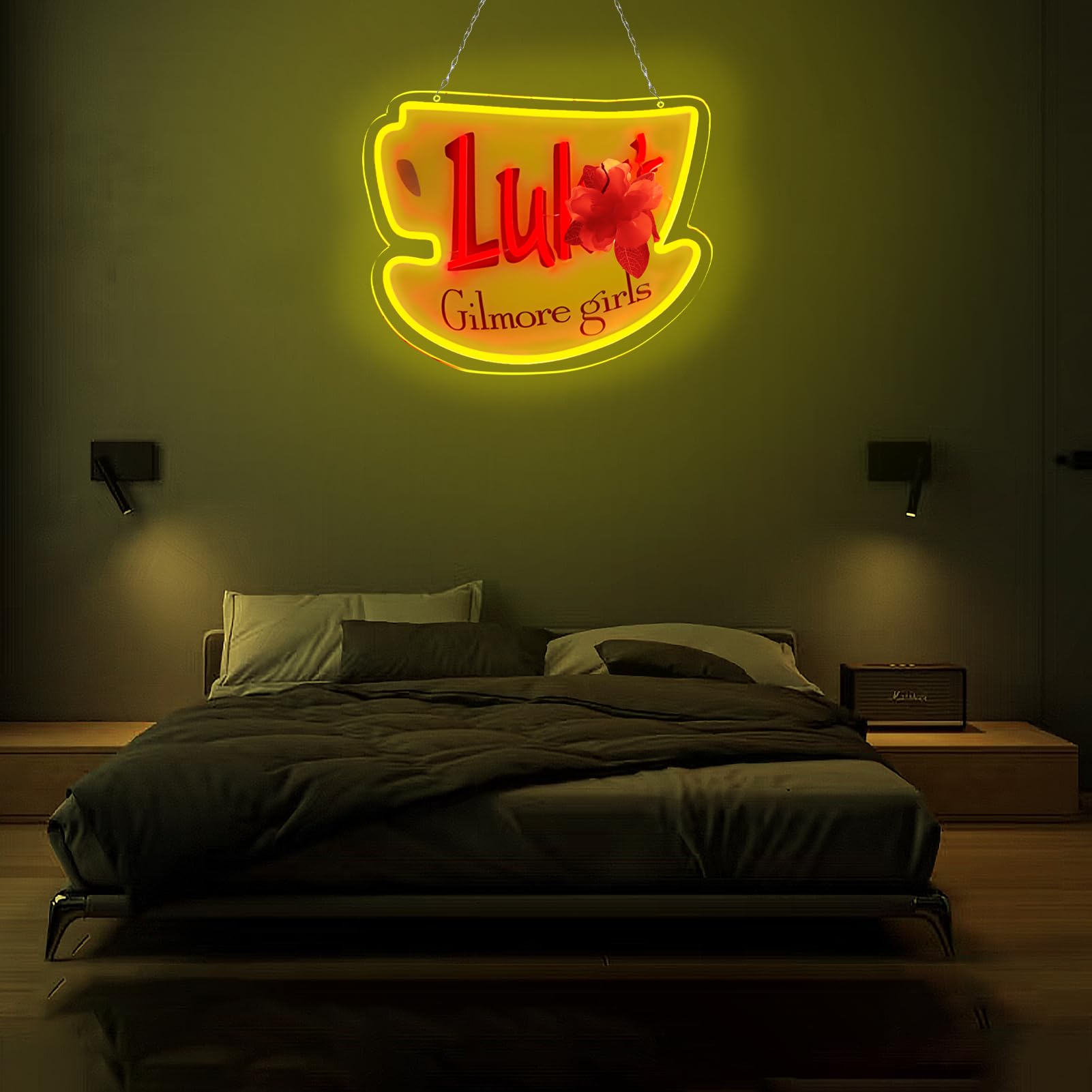 Pugna Neon Coffee Sign - Dimmable LED Wall Decor, 15.7x12.9in, Acrylic, USB Powered, Ideal for Bedroom, Dorm, Man Cave, Christmas Gift