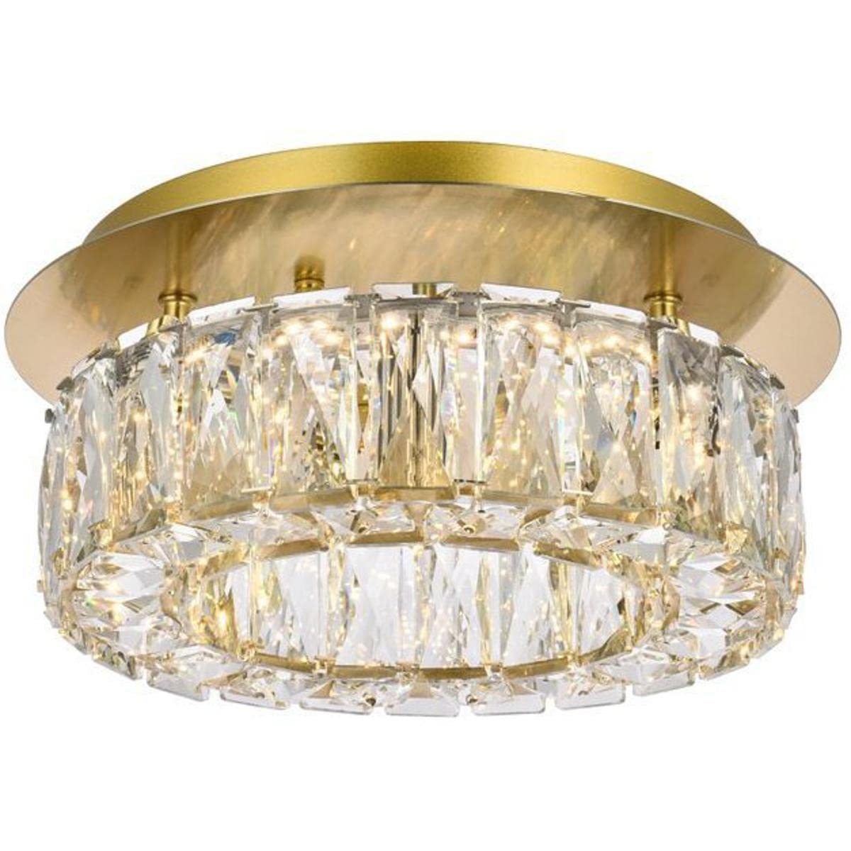 Elegant Lighting Monroe 12&quot; Led Single Flush Mount in Gold
