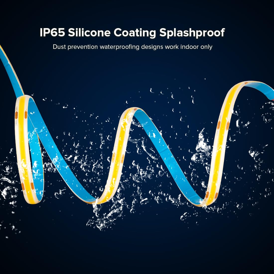 Btf-Lighting Fcob Cob Led Strip Ip65 Flexible High Density Uniform Light 14W/M 16.4Ft Dc12V Natural White 4000K 528Led/M Cri 90+