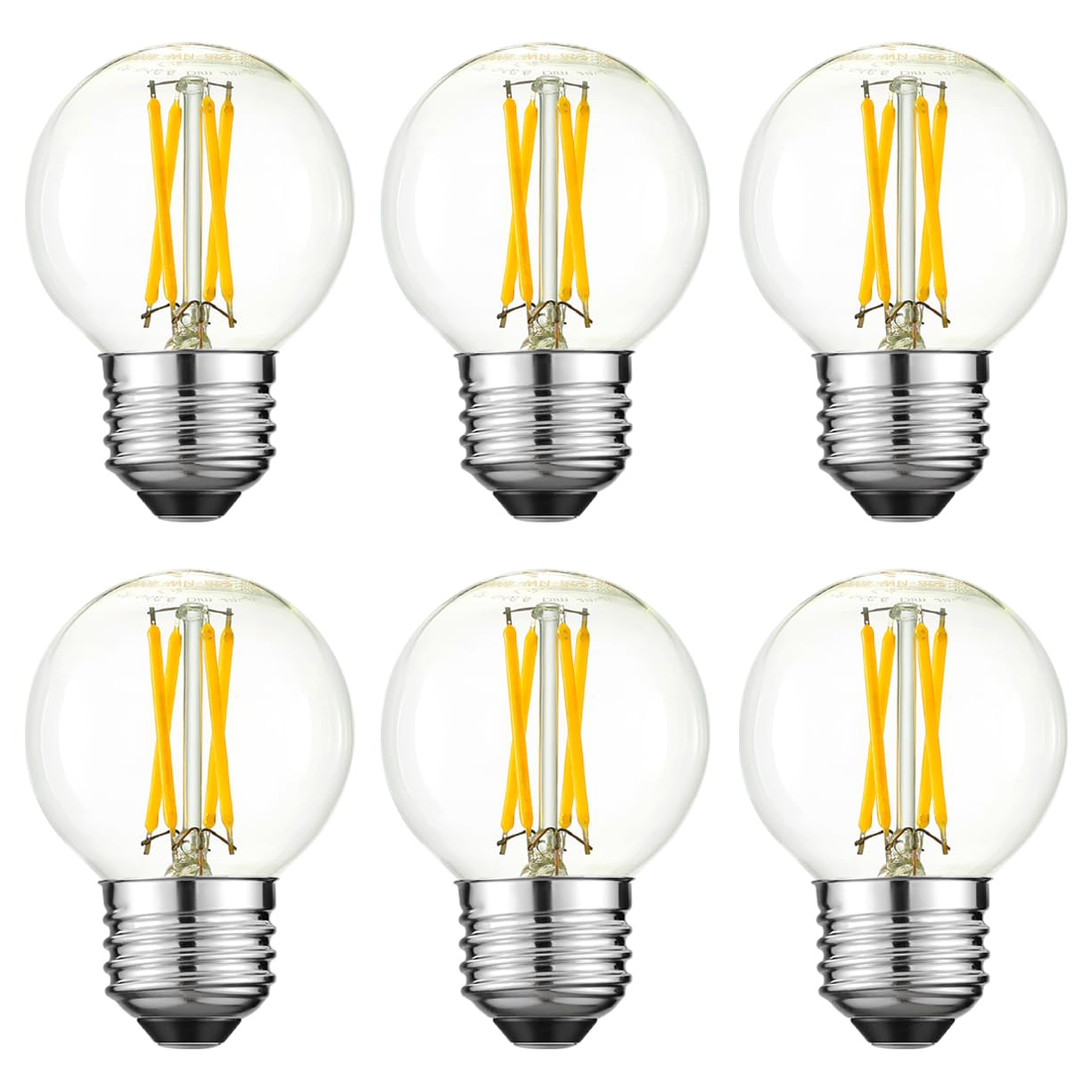Arberlic G16.5 Light Bulb Dimmable,4W E26 Led Bulb Equivalent 40 Watt E26 Bulb,Neutral White 4000K,400Lm,Cri>85,Ac120V,Edison St