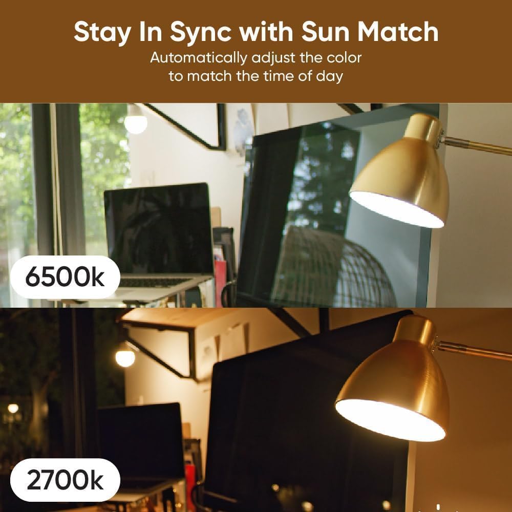 Wyze Lifestyle Bulb A19 Wi-Fi Smart Light, Dimmable, 800LM, 4-Pack, Tunable White 2700K-6500K, Compatible with Alexa & Google