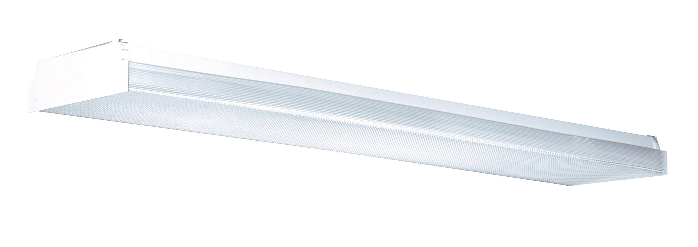 Lighting by AFX LW232R8 Low Profile 2-32 Watt T8 Wrap Light Fixture, White with Clear Prismatic Lens