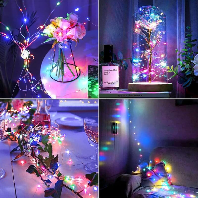 Znycye 10 Pack 10Ft 30 Led Mason Jar String Lights 8 Modes With Timer Waterproof Fairy Lights Upgraded Battery(Included Operated For Diy Wedding Party Mason Jar Christmas Decorations (Multi-Color)