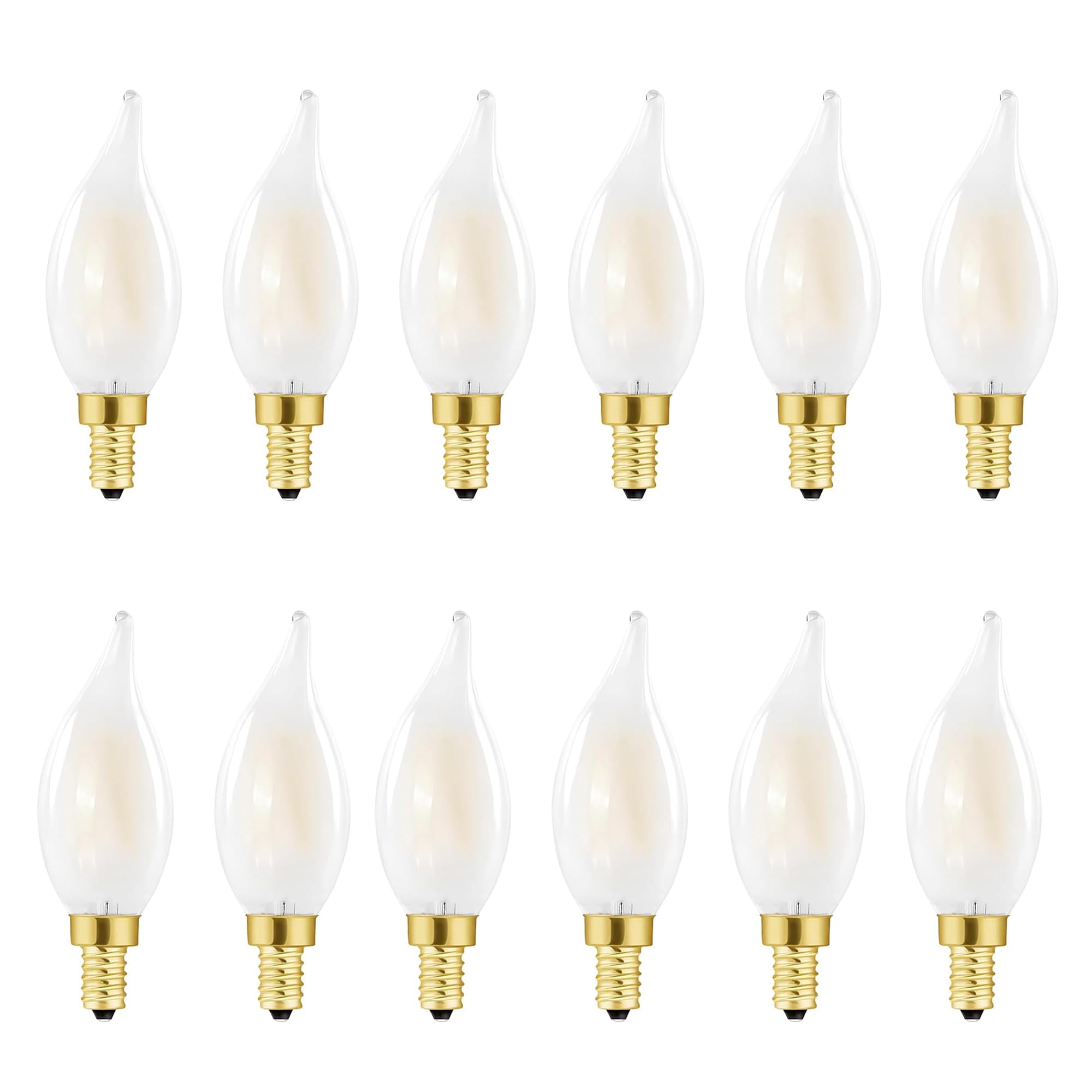 Homosum E12 Candelabra Led Bulb 40W, Frosted Led Chandelier Light Bulbs,4W Equal 40W,Type B 2700K Warm White,400Lm,Ac120V, Flame