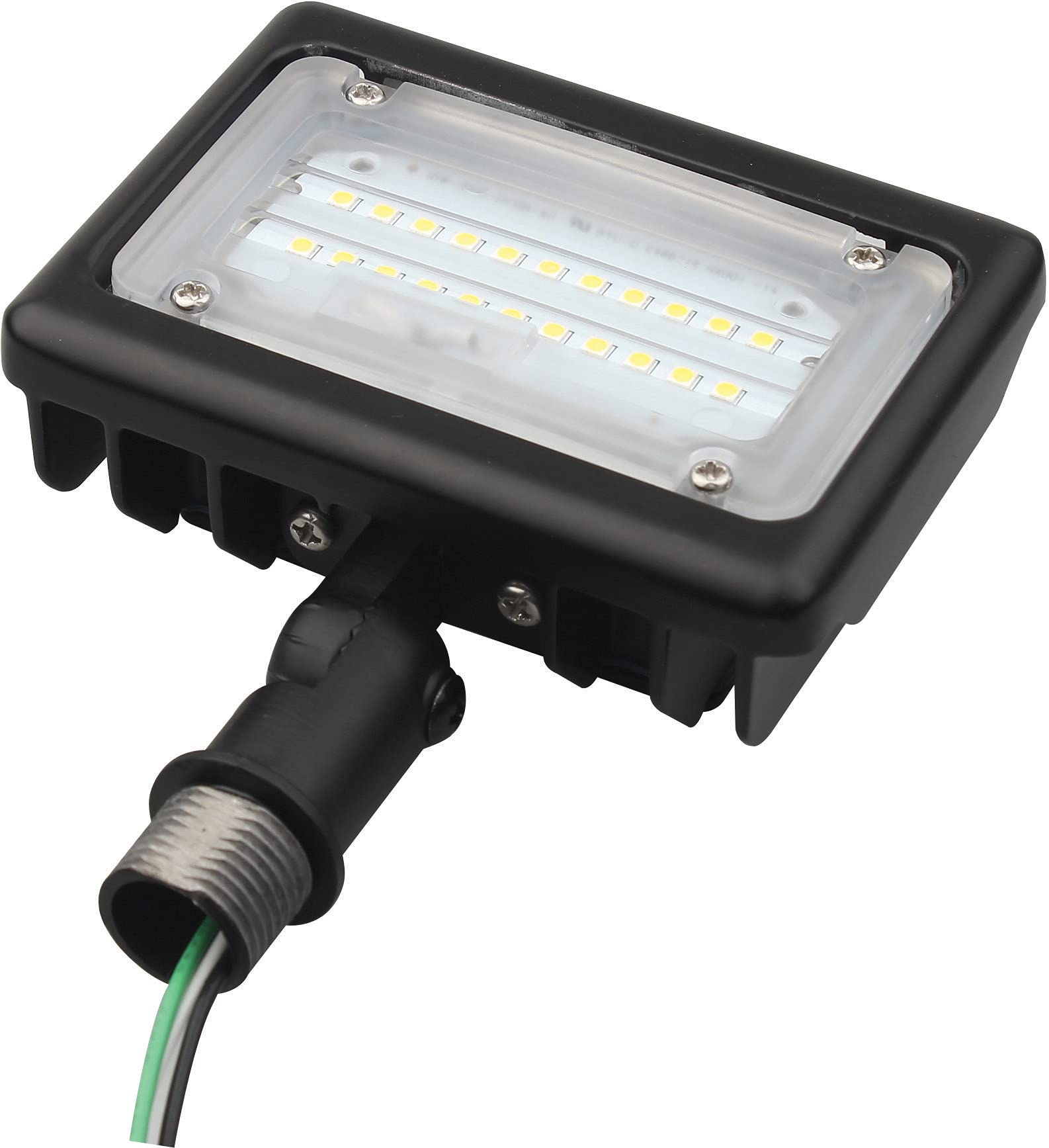 Satco Nuvo Outdoor LED Flood Light, Bronze Finish, Aluminum, Small, Model 65/533