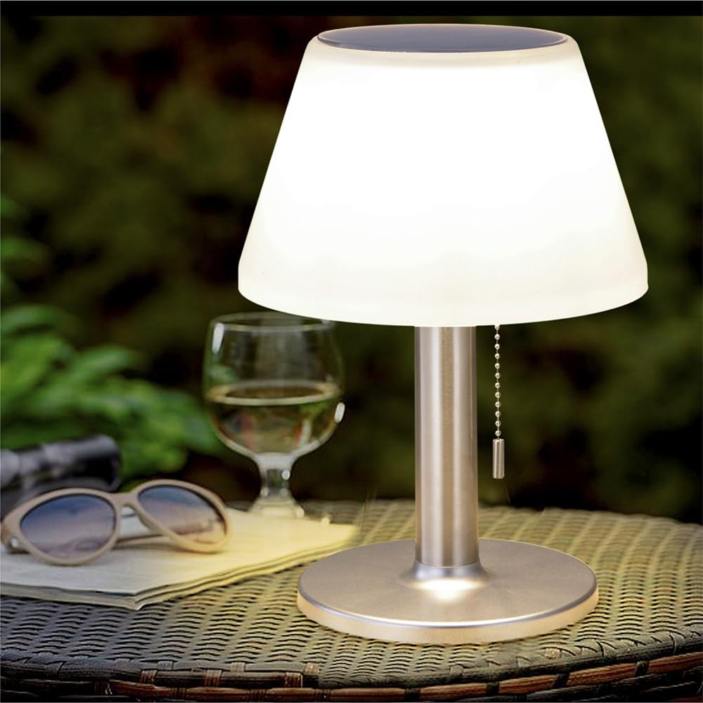 Diamond Chef Solar Table Lamp – Waterproof Outdoor & Indoor Solar Lantern With On/Off Switch And Pull Chain, Energy-Saving Decorative Lamp For Garden, Patio, Bedroom, Living Room, Courtyard
