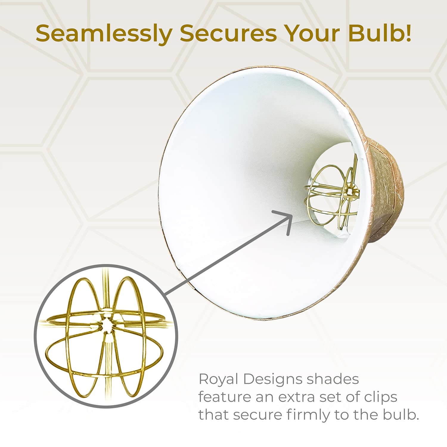 Royal Designs, Inc. &quot;True Bell Lamp Shade With Round Clip, Mouton, 4&quot;&quot; X 8&quot;&quot; X 7.25&quot;&quot;&quot; (Bs-704Rc-8Mt)