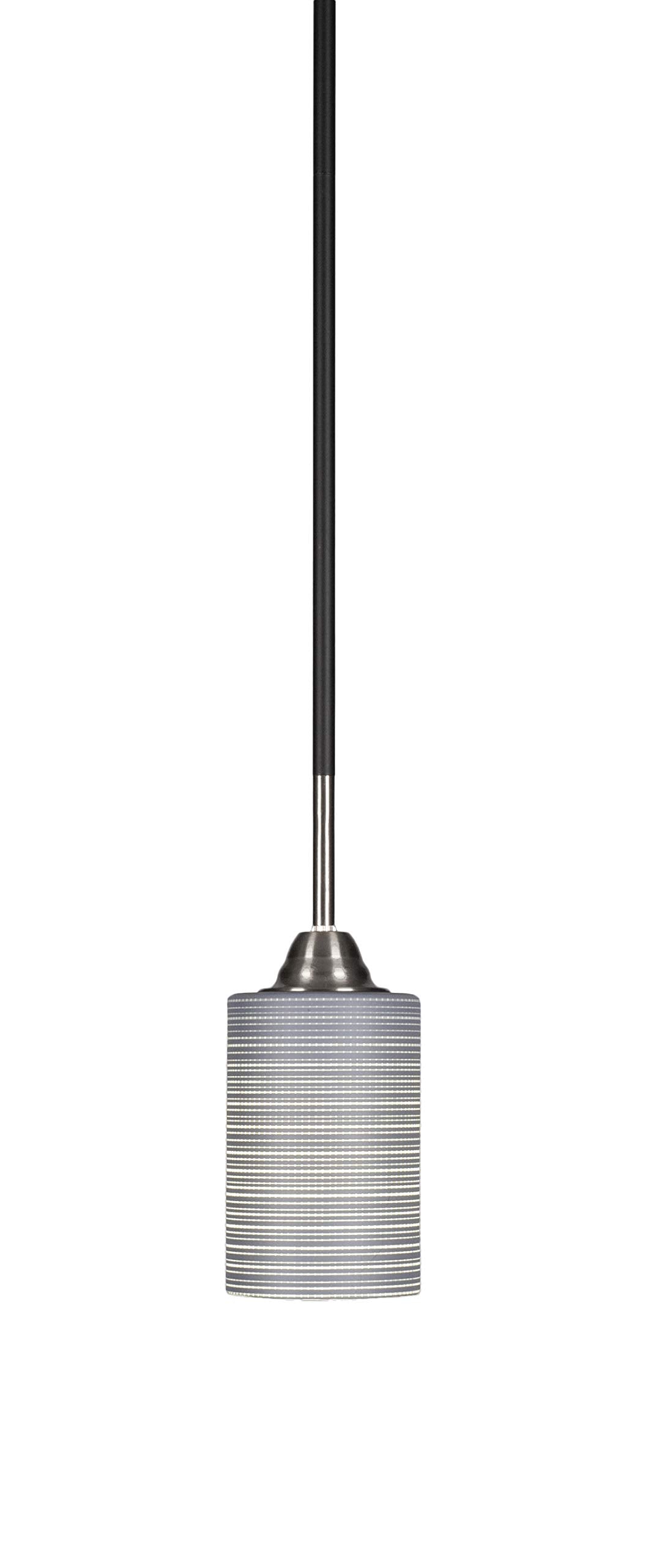 Toltec Lighting Paramount 1 Light Mini Pendant In Matte Black & Brushed Nickel (3401-Mbbn-4062)