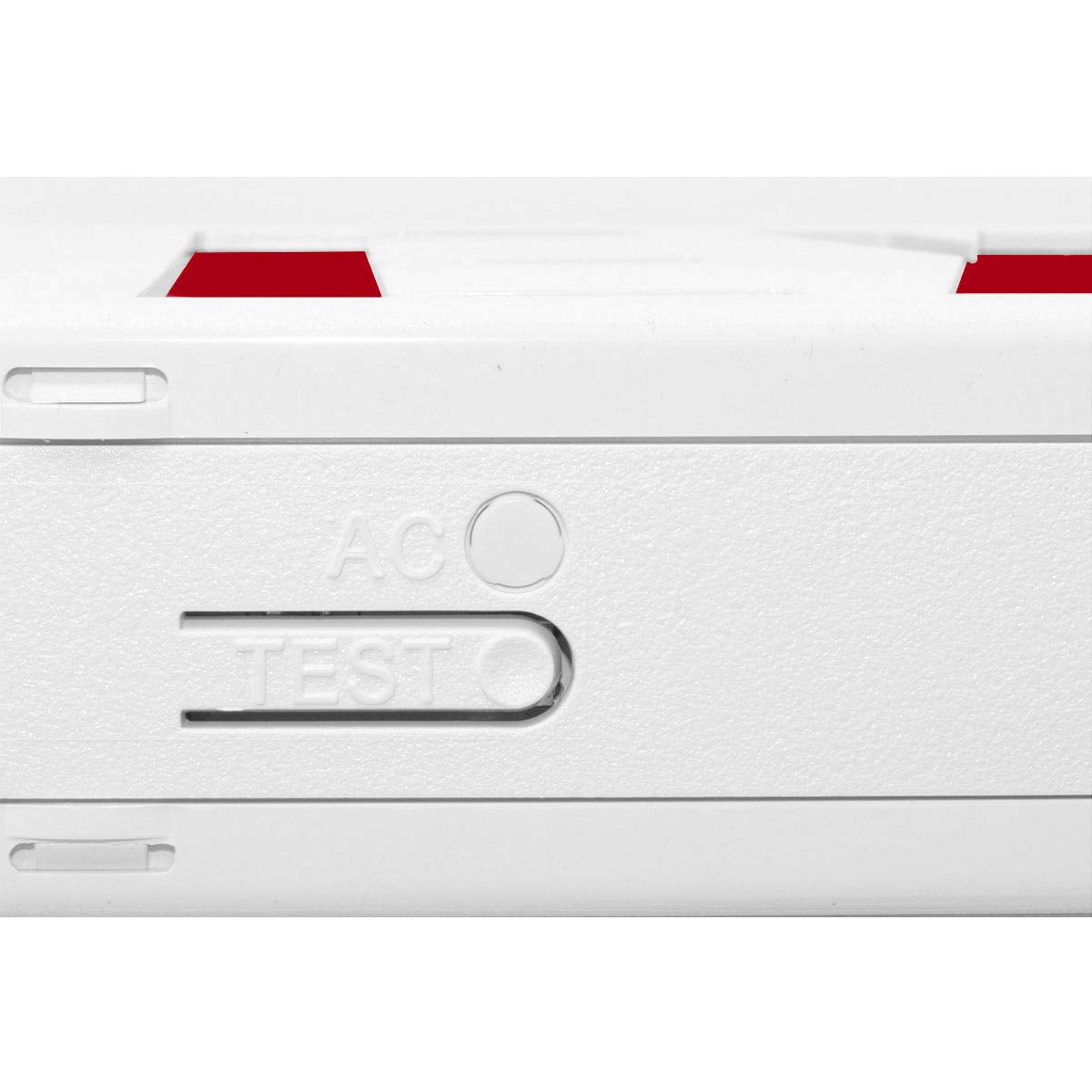 Lfi Lights | Combo Red Exit Sign With Emergency Lights | White Housing | All Led | Two Adjustable Round Heads | Hardwired With Battery Backup | Ul Listed | (2 Pack) | Combojr2-R