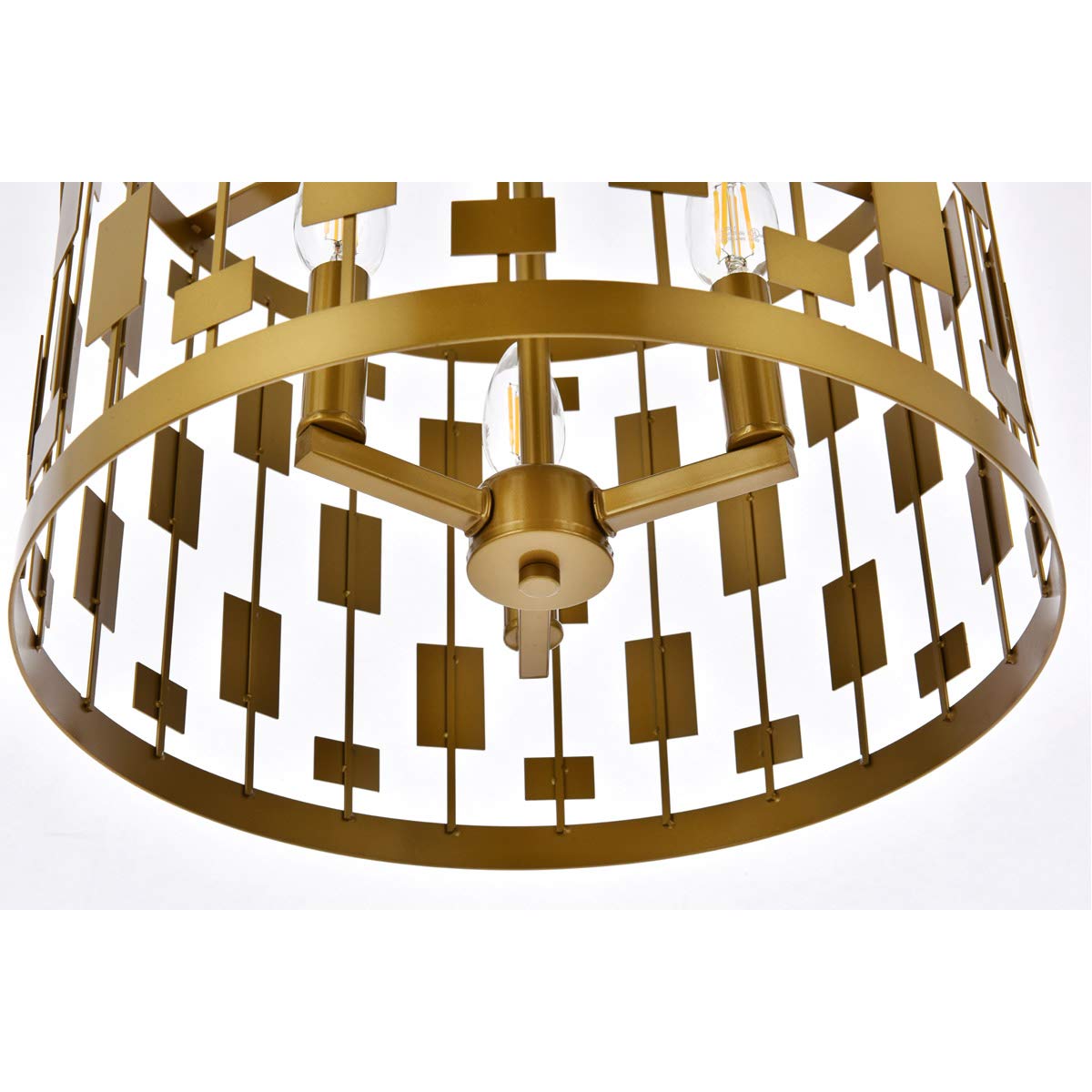 Living District Indoor Modern Home Decorative Bright Ceiling Levante 3 Lights Pendant in Brass