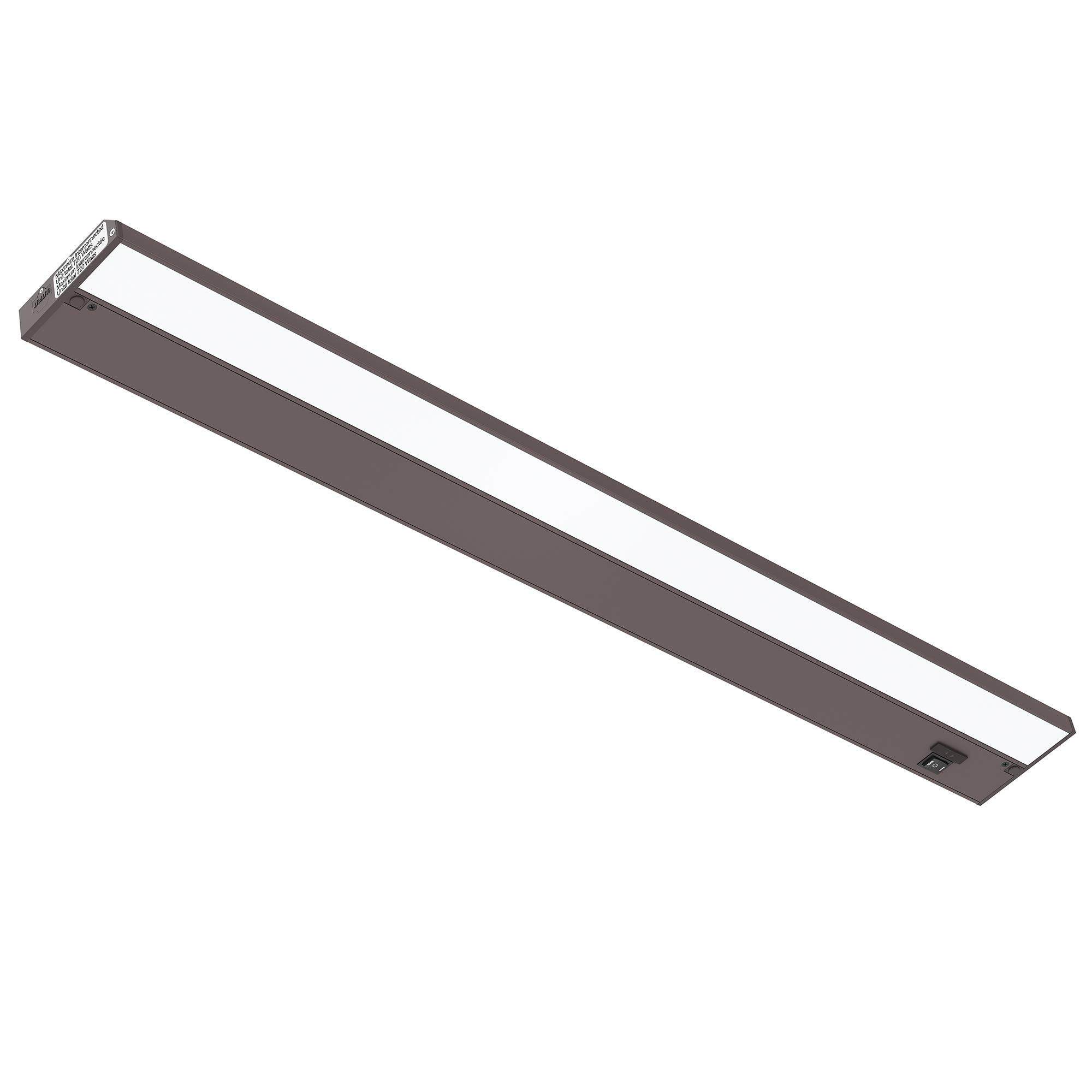 GETINLIGHT LED Under Cabinet Lighting, 32-inch, Dimmable 3 Color Levels, Bronze Finish, Model IN-0210-4-BZ