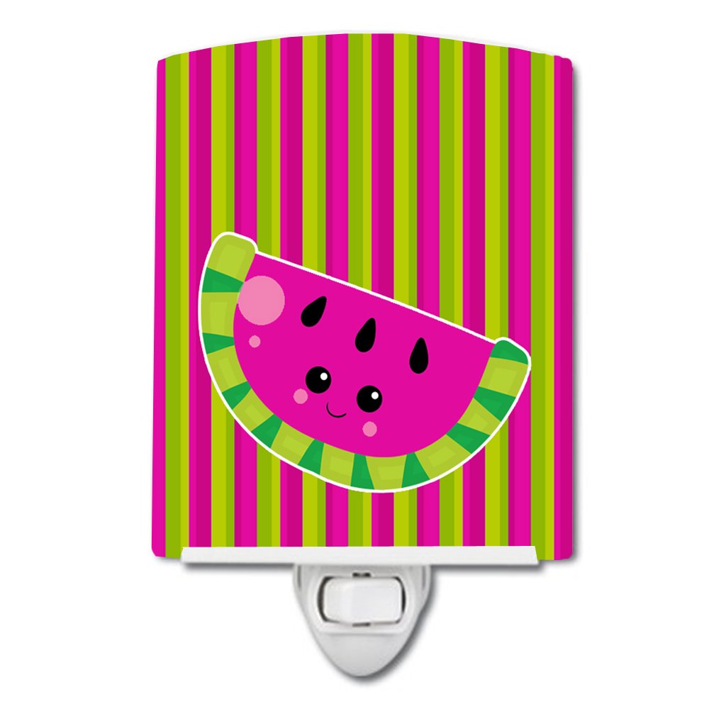 Carolines Treasures BB6987CNL Watermelon Face Ceramic Night Light Compact, ULCertified, Ideal for Bedroom, Bathroom, Nursery, 