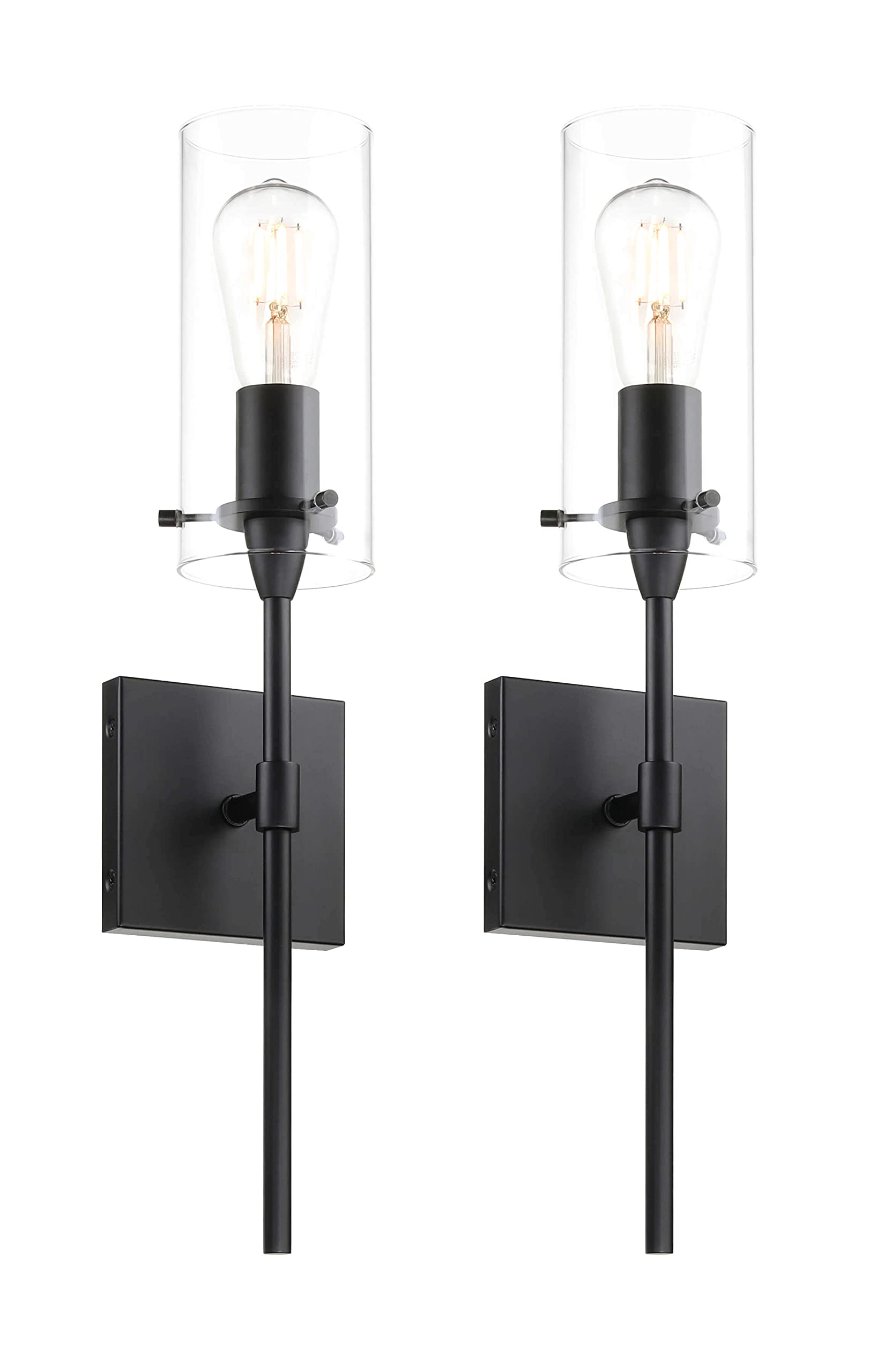 Xinbei Lighting Black Wall Sconces Set Of Two, Modern Industrial 1 Light Bathroom Sconce Indoor Wall Lights For Bathroom Hallway
