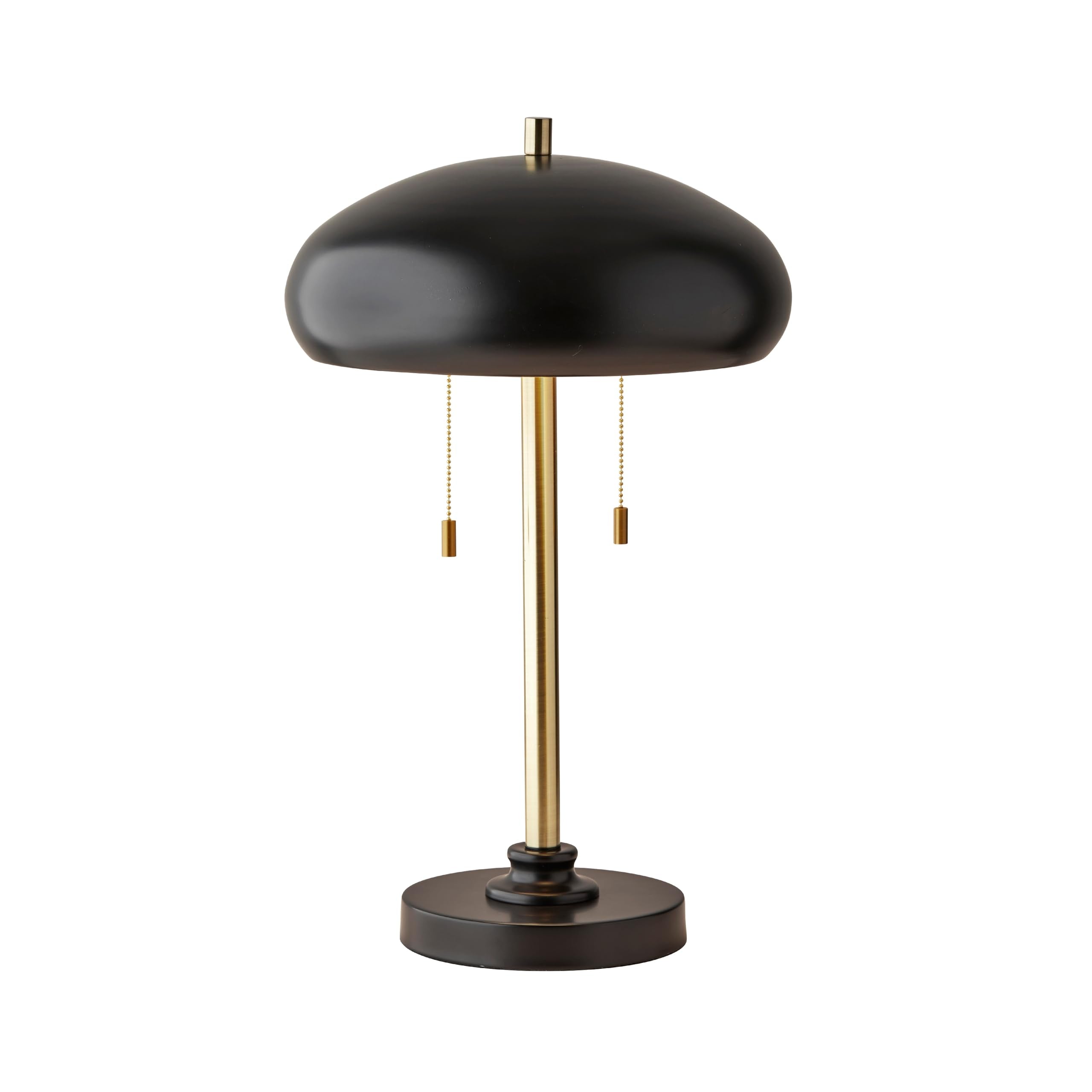 Adesso Table Lamp with Black and Antique Brass Finishes - Bedside Table, Home Office Lighting or Living Room Decor, 23    x 13.7