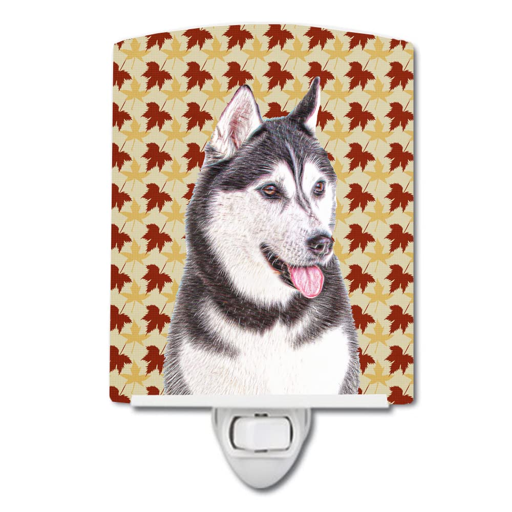 Carolines Treasures Ceramic Night Light, Alaskan Malamute, 6x4x3in, Multicolor, Model KJ1203CNL, UL-Certified for Bedroom, Bathroom