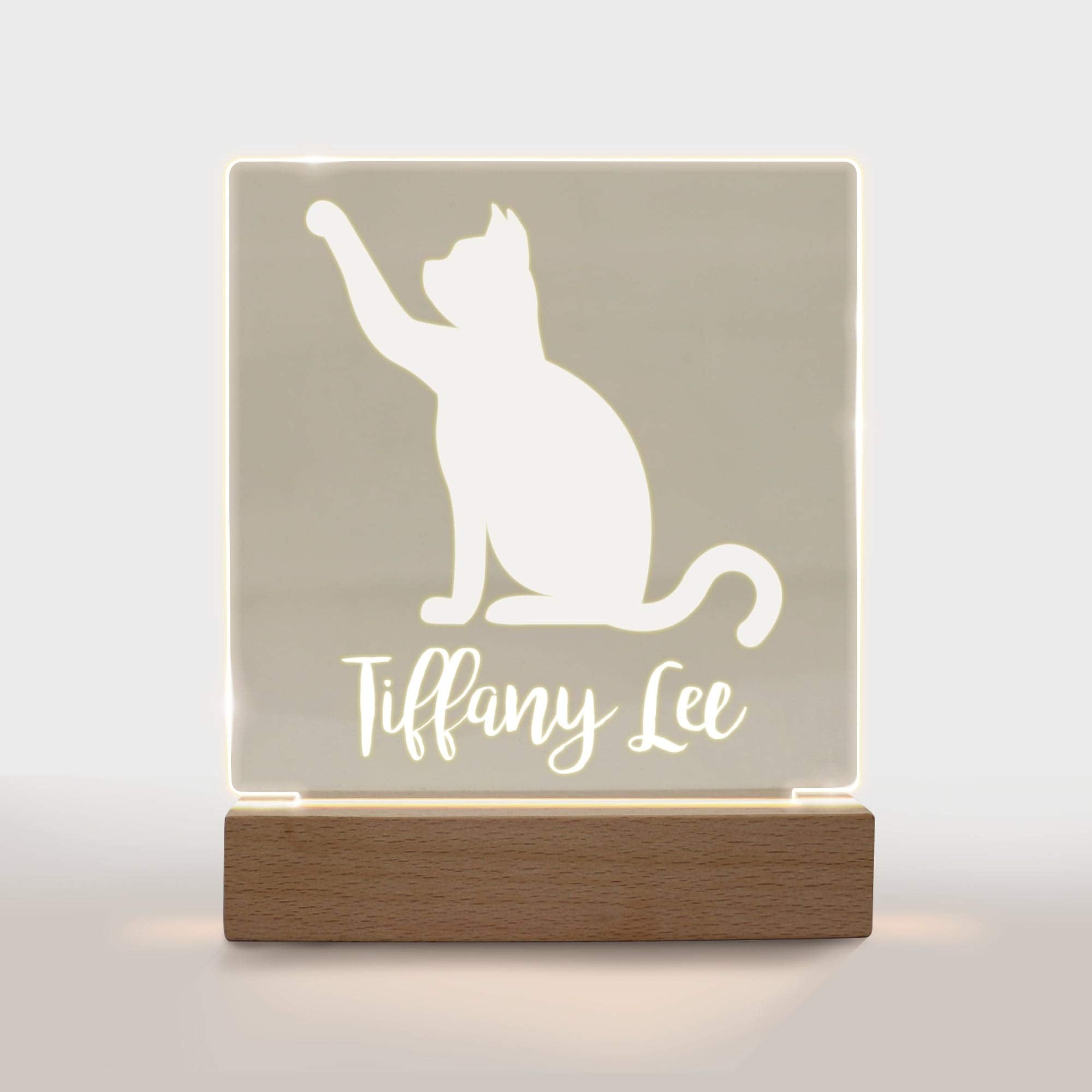 Personalized Night Light For Kids Girls Boys Customized Gifts For Baby Nursery Bedroom Decor Cats
