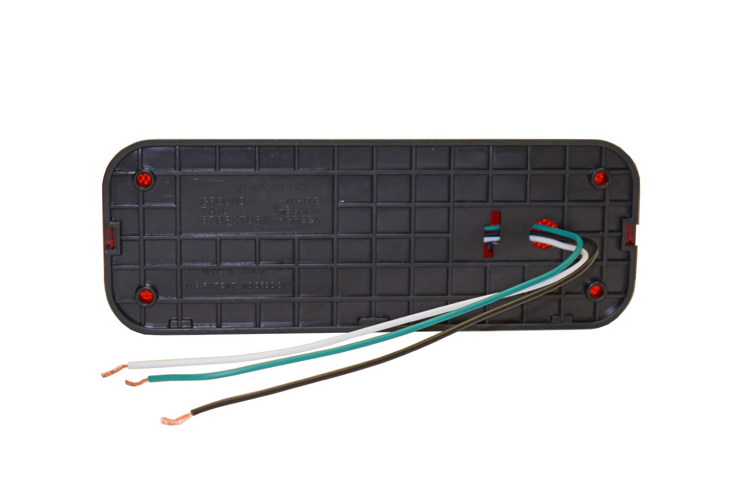 Optronics One™ L.E.D. Low Profile Rv Tail Lights - Black Base, Pair (Rvstlb6061-Kit)