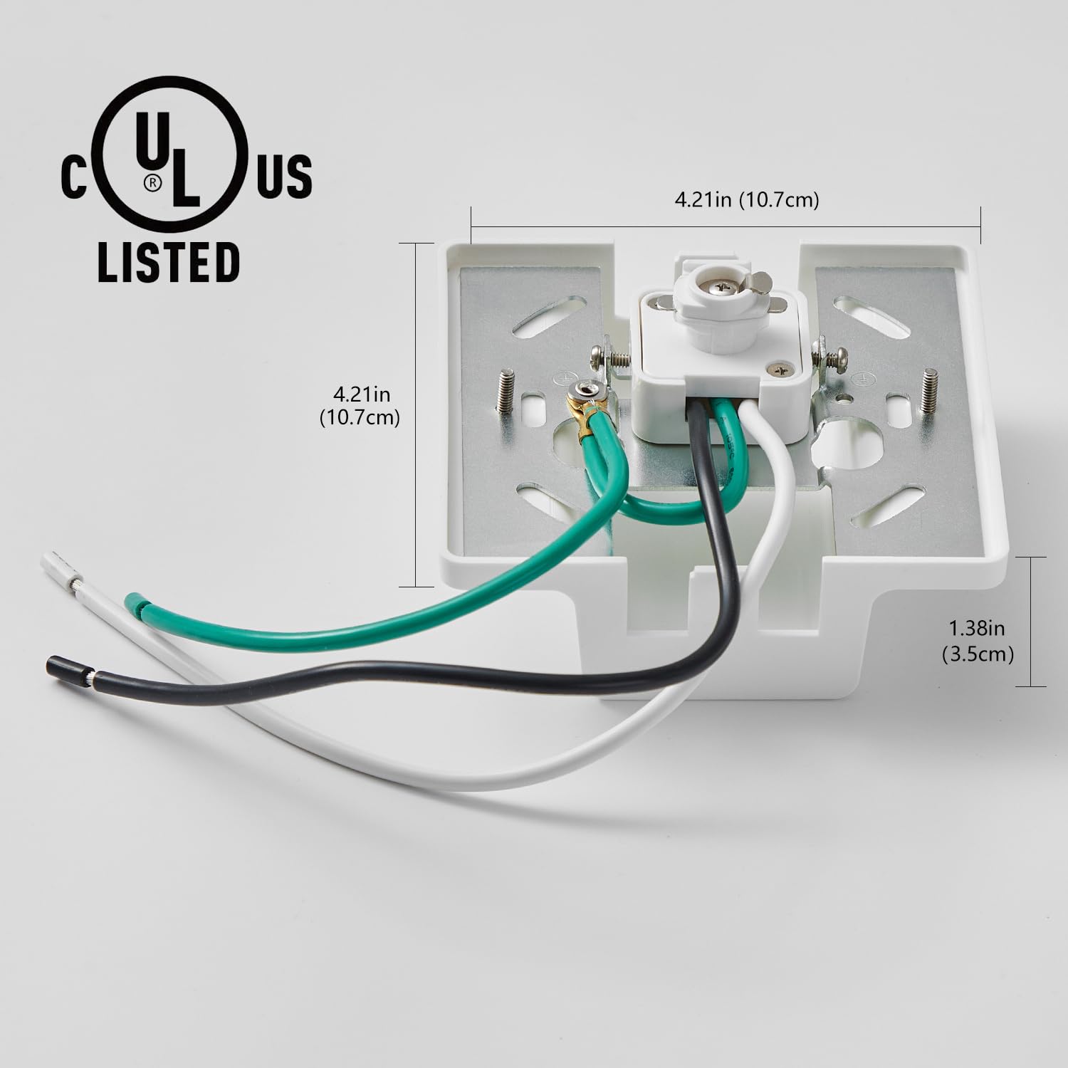 Vanoopee H Track Floating Canopy Connector - White Aluminum For Halo Track Lighting