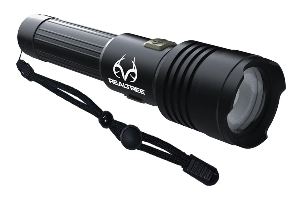 RealTree Bright 1200 Lumen Rechargeable Flashlight High Power Great for Camping Hunting Fishing and Power Outage
