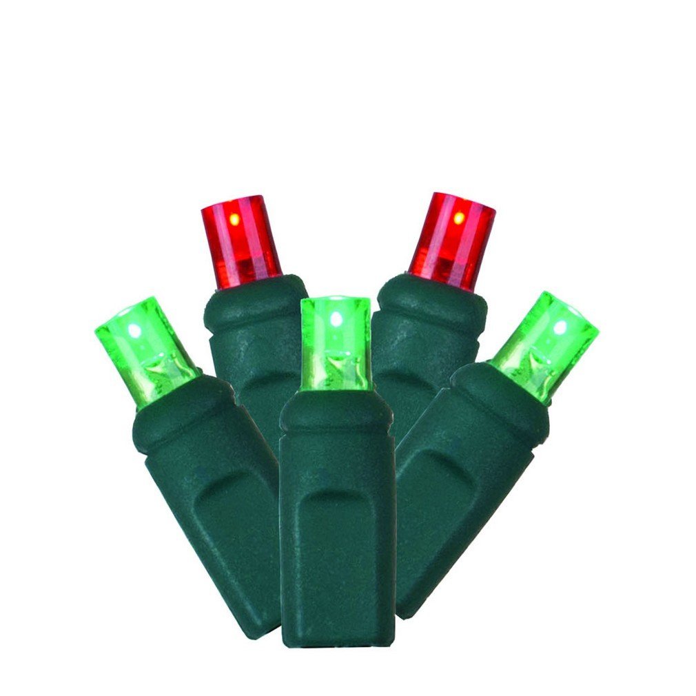 Vickerman X6G6523 50LT LED Set Wa EC Set String Lights with Grey Wire, 6&quot; x 25', Red/Green