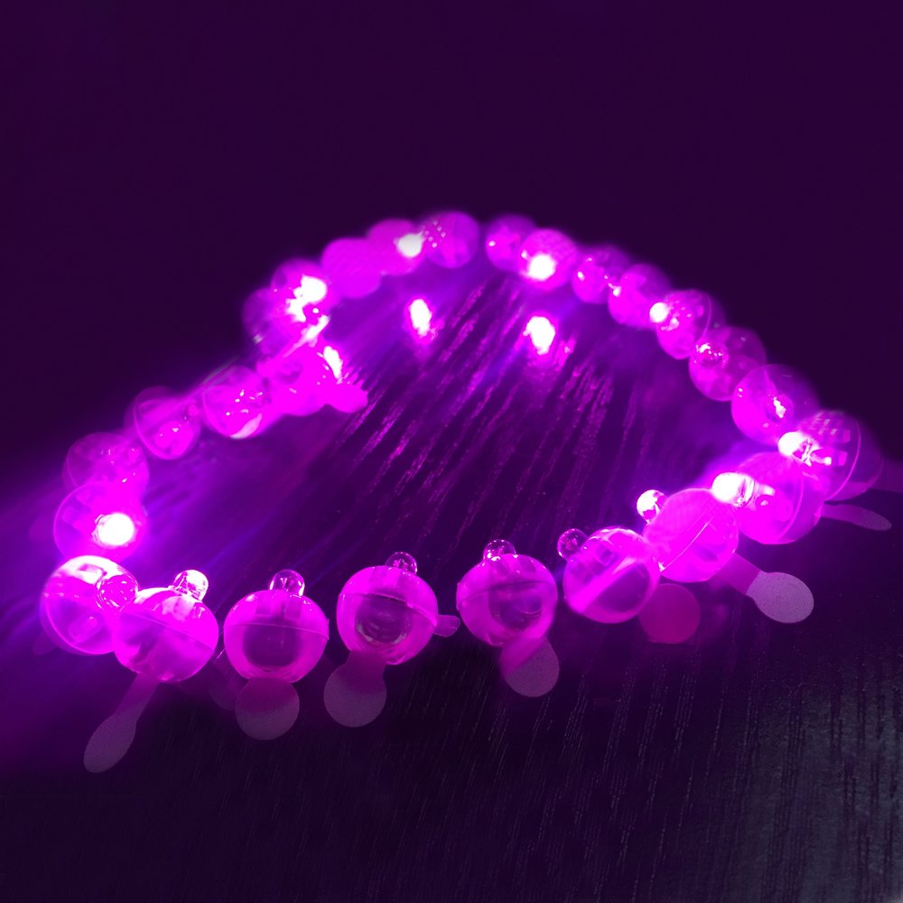 Neo LOONS Pink Round LED Ball Lamp - 100 Pcs - Long Standby Time for Party Wedding Decoration