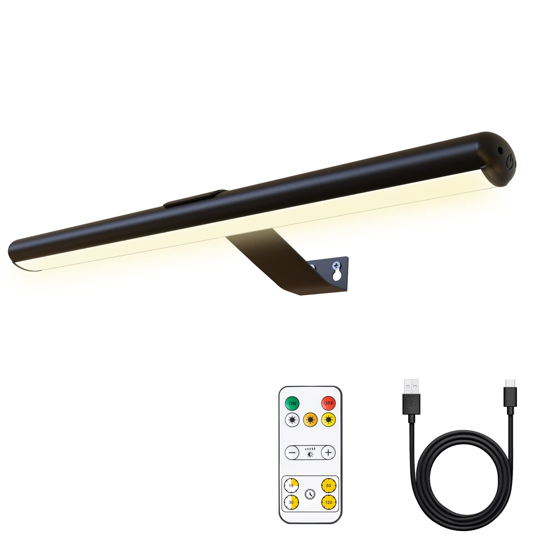 Arixinks Wireless Picture Light 16Inch Rechargeable Battery Painting Light Full Metal With Remote, Led Accent Art Display Light
