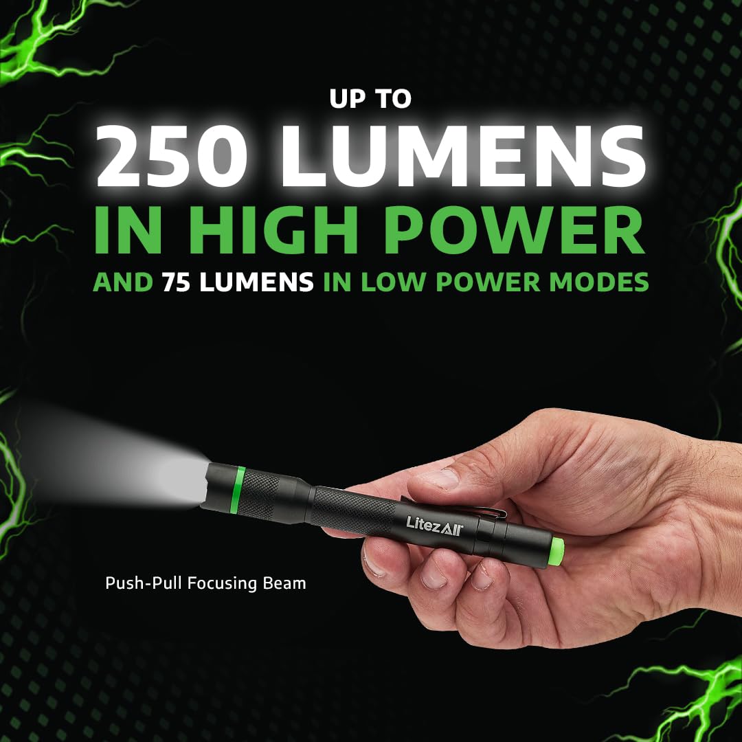 LitezAll 250 Lumen Pen Light - Multi-Color, Aluminum, One Size