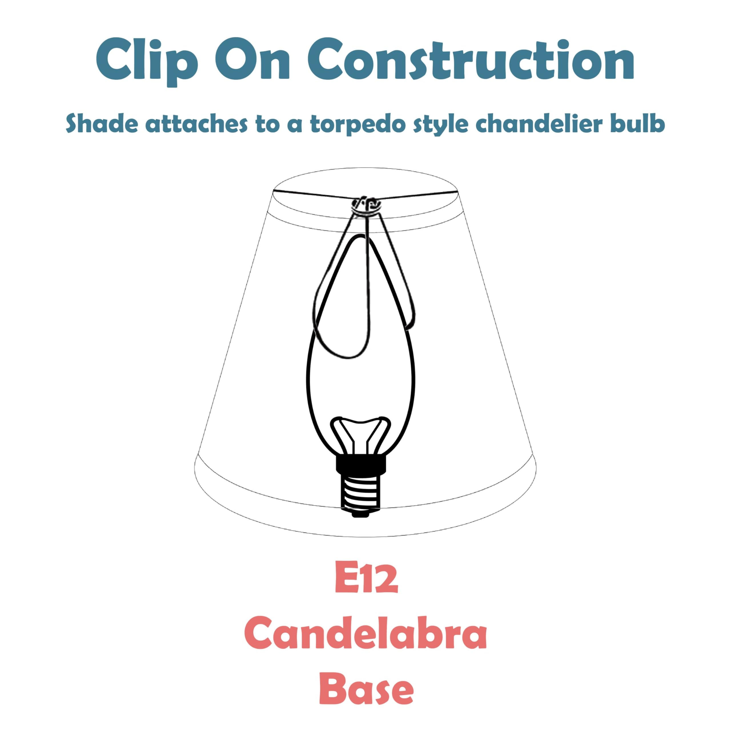 Aspen Creative 33002-5B Small Pleated Empire Shape Chandelier Clip-On Lamp Shade, Gold, 3'' Top X 5'' Bottom X 4'' Slant, 5 Pack