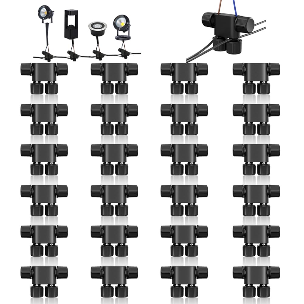 Neteha 24 Pack Low Voltage 12-18 Gauge Wire Connectors For Landscape Lighting  Pathway Lights  Outdoor Led Lights