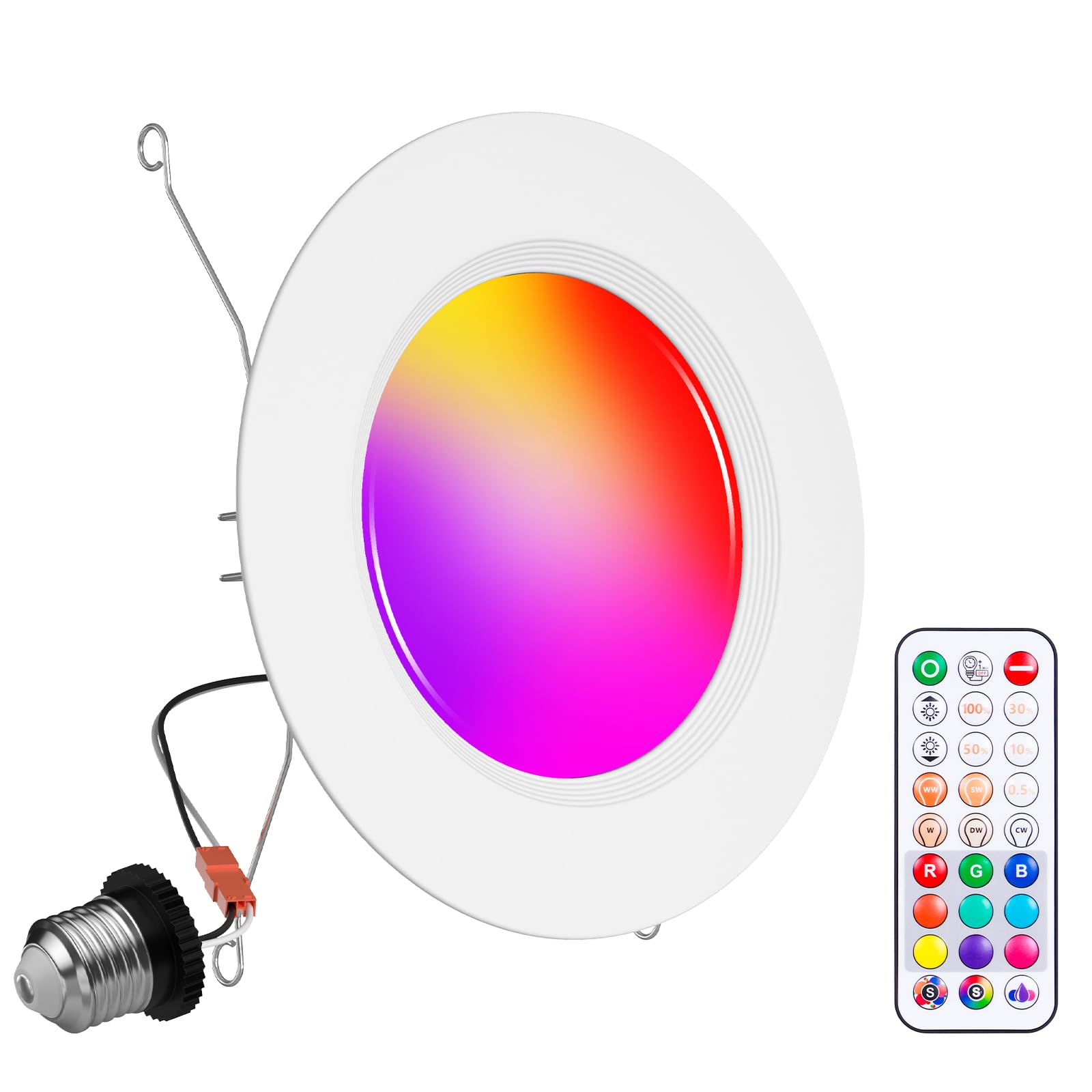 Taptoron Recessed Lighting 5/6 Inch LED Downlight 1050LM Dimmable Black 12 Pack Model TD3C002
