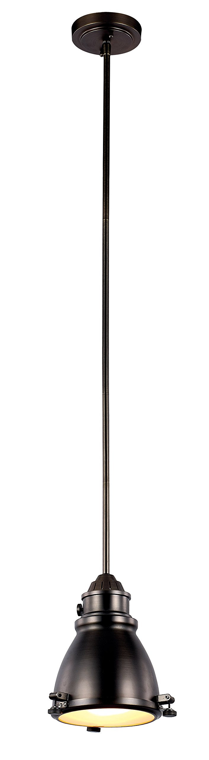 Trans Globe Imports Pnd-1004 Wb Restoration One Light Pendant From Performance Collection In Bronze/Dark Finish, 7.00 Inches