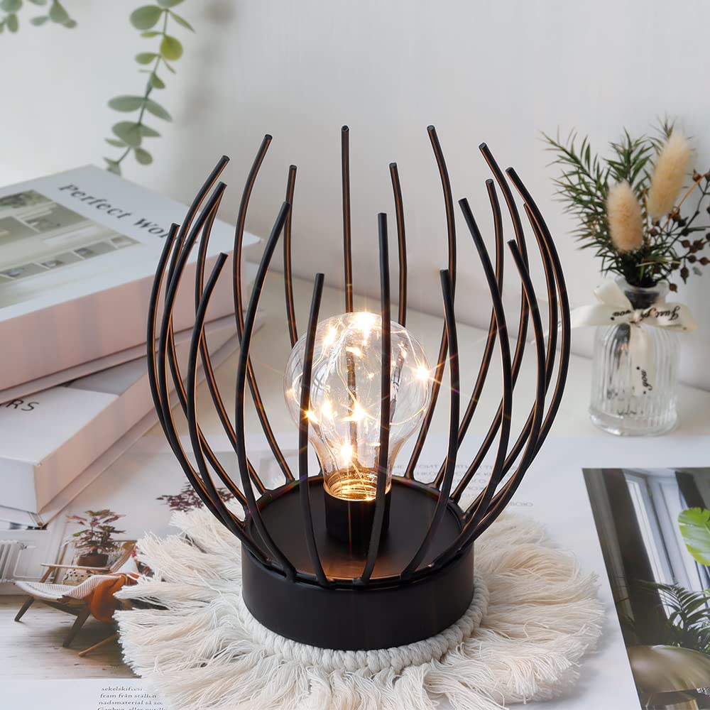 Jhy Design Decorative Battery Table Lamp Battery Powered Lights Indoors Lamp With Led Bulb Battery Operated Outdoor Lantern Grea