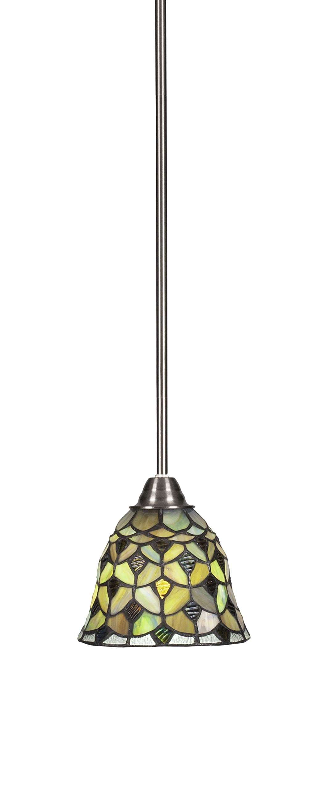 Toltec Lighting Paramount 1 Light Mini Pendant in Brushed Nickel (3401-BN-9965)