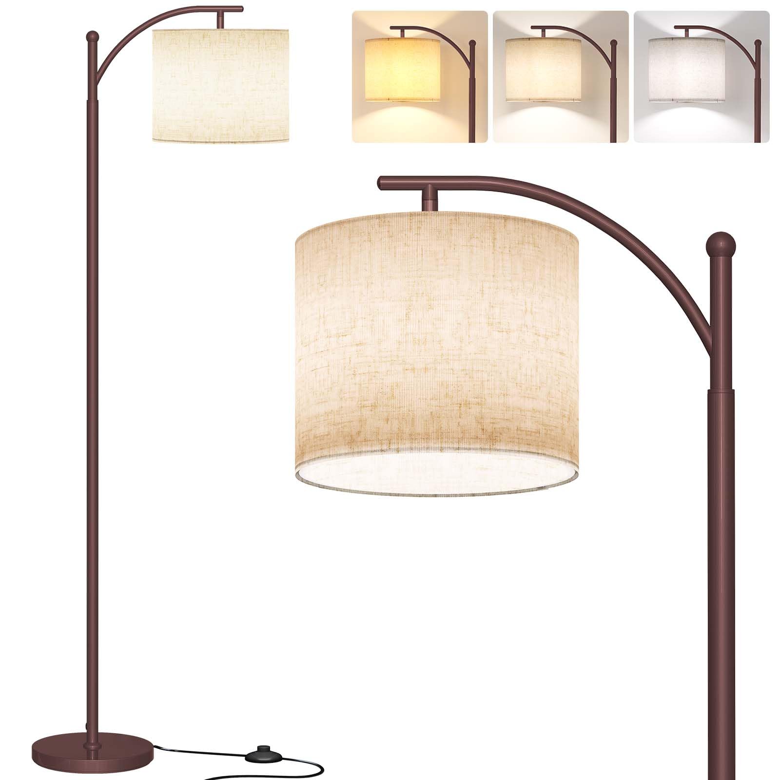 SUNMORY Floor Lamps for Living Room, Modern Floor Lamp with 9W 3 Color Temperatures Bulb, Metal Standing Lamps with Adjustable L