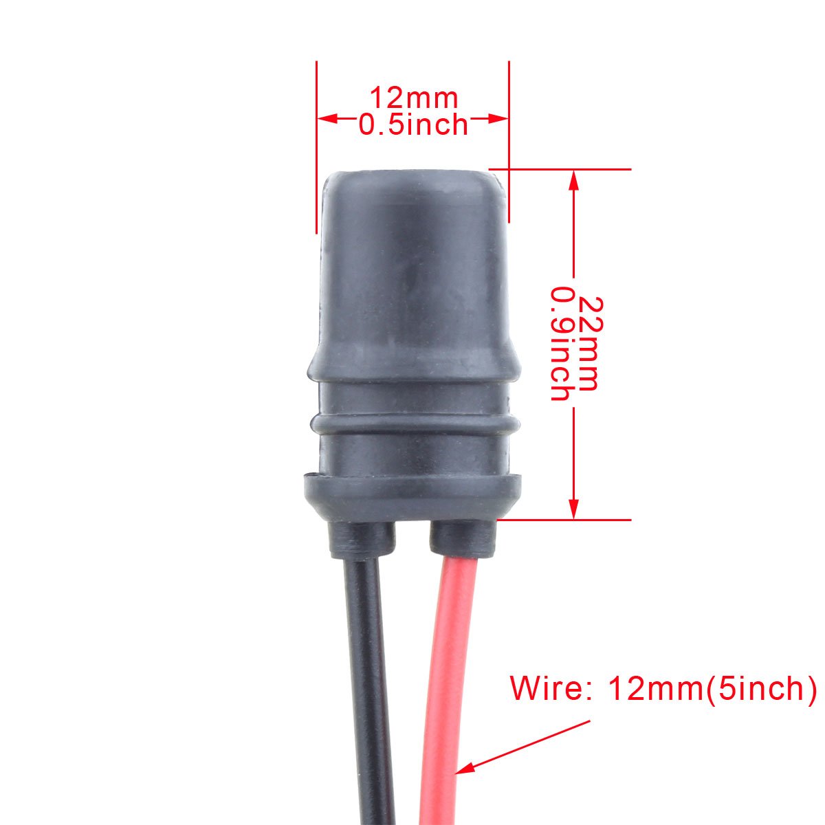 Tomall 20Pcs T10 194 Round Female Socket Pre-Wired Connector For Automotive Light Bulb Replacement