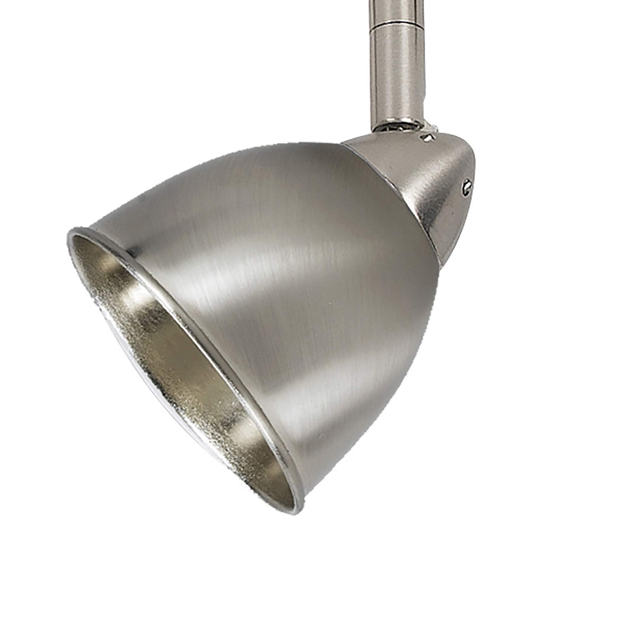 Benzara Round Metal Shade Track Light Head, Silver - Model BM220749, Metal Construction
