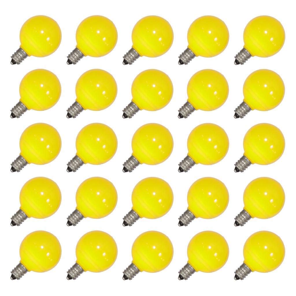 Vickerman G40 Yellow Ceramic LED Replacement Bulb - Model XLEDCG47-25, Pack of 25