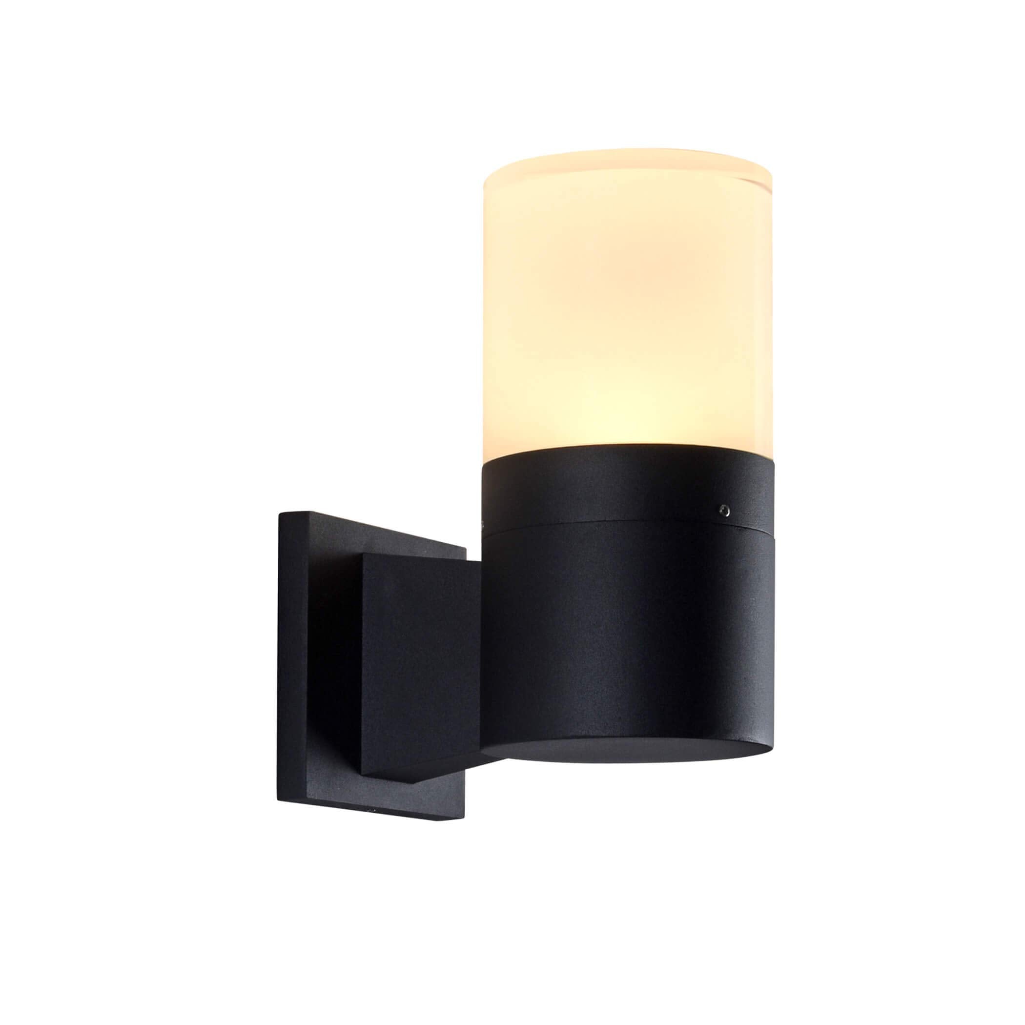 VONN 9in Integrated LED Outdoor Wall Sconce, Aluminum, Matte Black, Model VOW1751BL, 4.5inL x 7.25inW x 9.25
