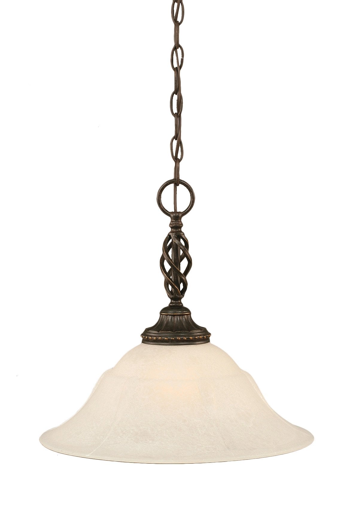 Toltec Lighting Elegante 1 Light Pendant in Dark Granite (82-DG-53615)