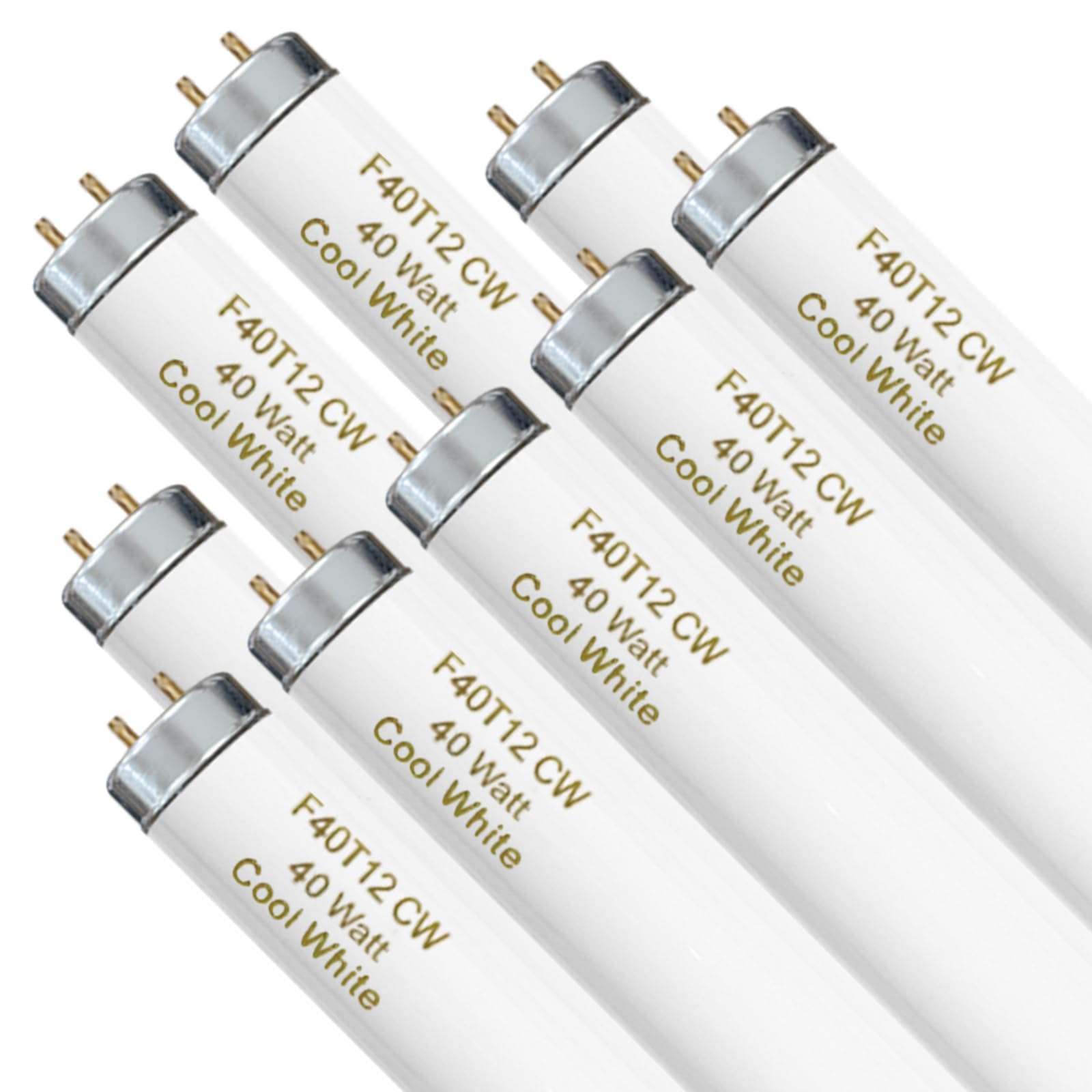 Konideke T12 Fluorescent Light Bulb, 40W, 4 Foot, Cool White 4100K, G13 Bi-Pin Base, 9 Pack, Glass
