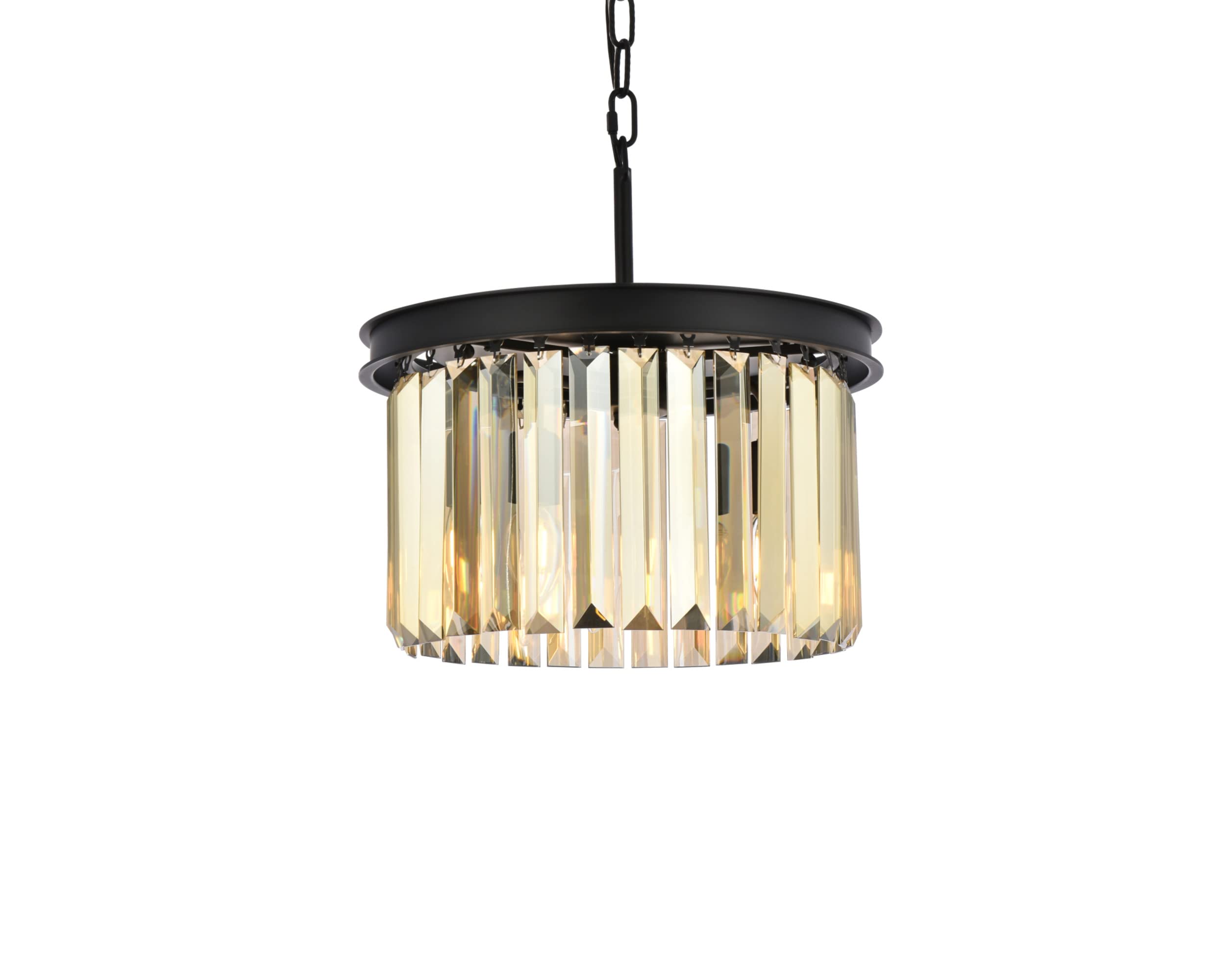 Urban Classics Matte Black 3-Light Metal Royal Cut Pendant - Modern Lighting Fixture