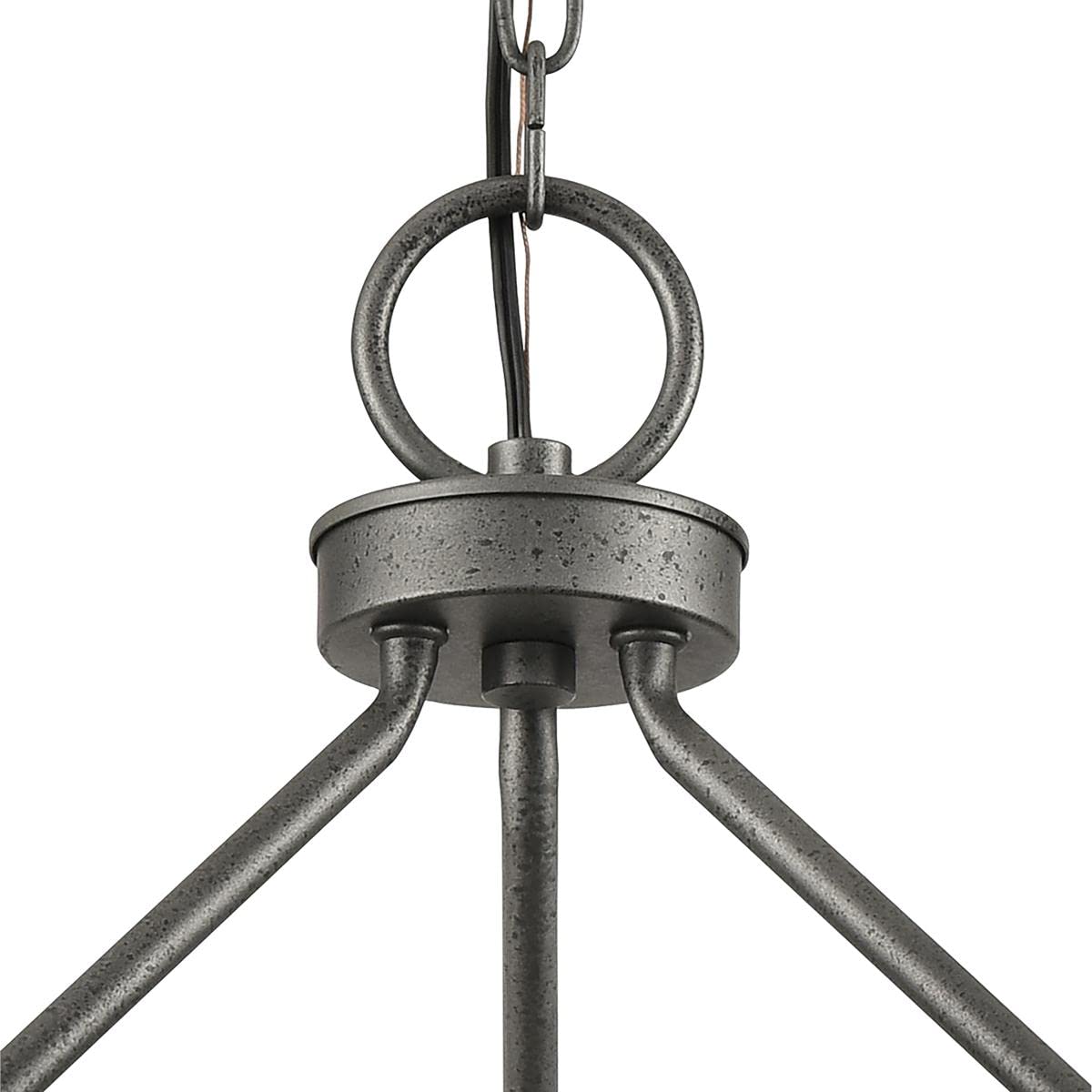 Elk Home North Shore 3-Light Outdoor Pendant, 24'' Wide, Iron Finish, Alloy Steel