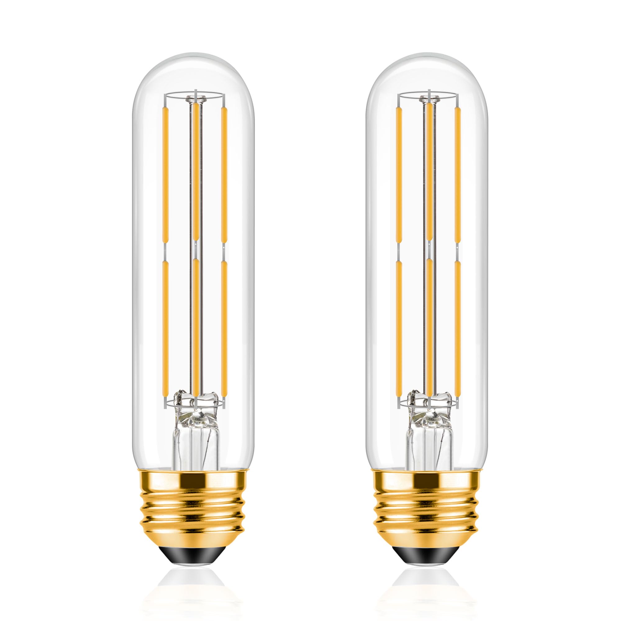 Tobegreat T30 Led Light Bulbs 6 Watt Equivalent 60W Bulb E26 Tubular Bulbs T10 Edison Led Filament Bulb Warm White 2700K,Desk La