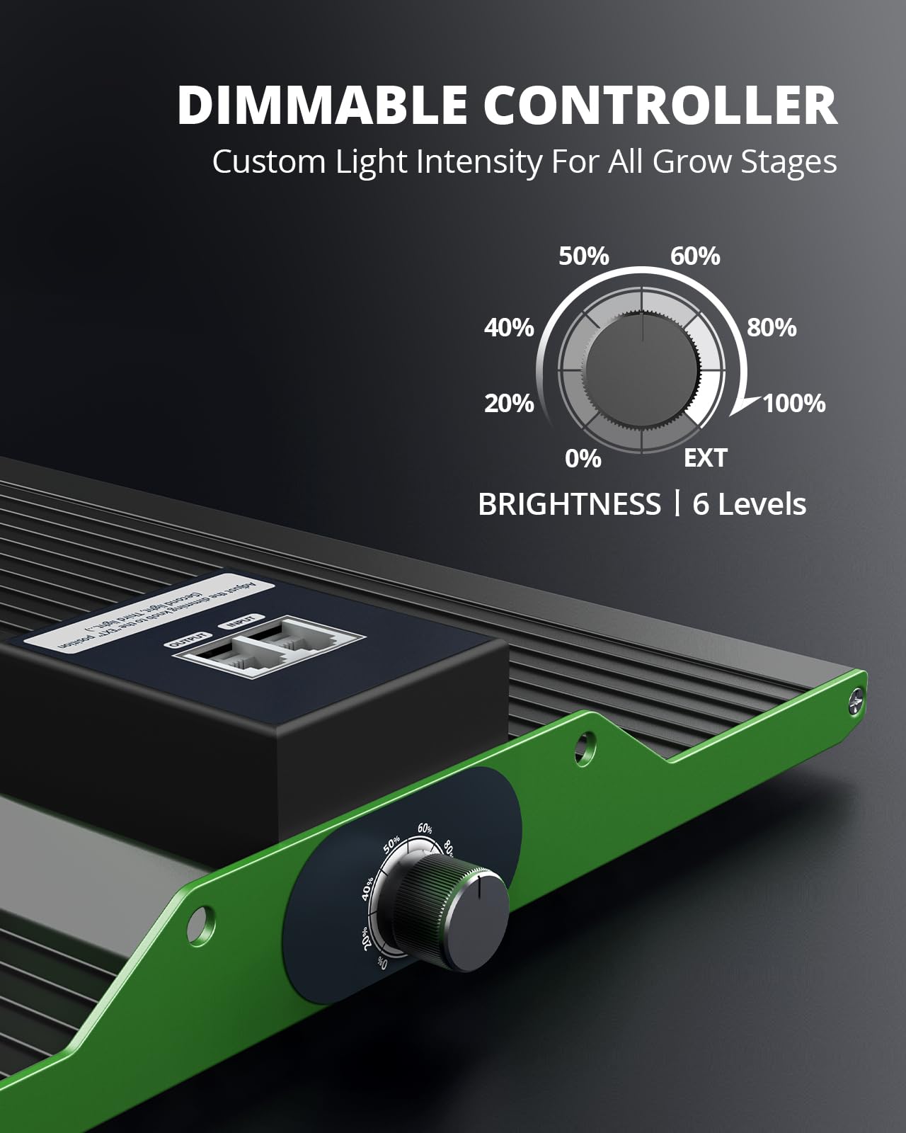 VIPARSPECTRA P1000 LED Grow Light - Full Spectrum, Samsung LM301B Diodes, Dimming, 2x2 Size, Green for Indoor Plants
