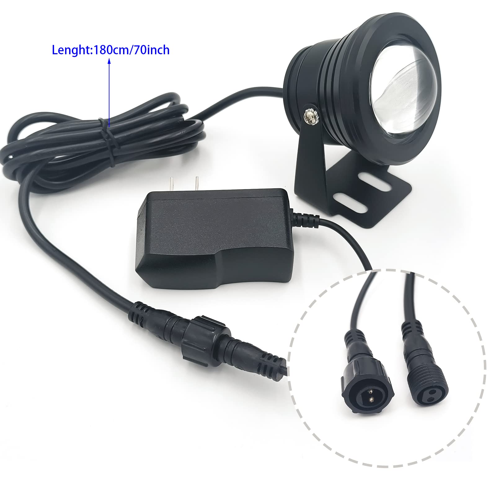 10W Pond Lights With Timer, 900Lm Rgb Spotlights Aluminium Case Underwater Spot Lights Ip68 Waterproof, Dimmable Outdoor Landscape Lights Fish Tank Pond Fountain