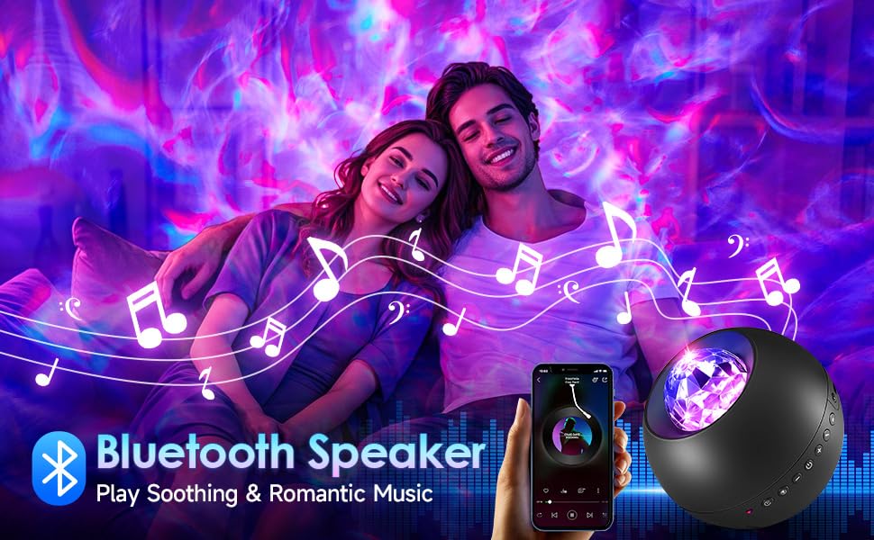 Onefire Galaxy Projector With Gifts Box/240 Lighting Modes/15 White Noise/Bluetooth Music Galaxy Projector For Bedroom Adults,Teen Stuff Room Lighting Bedroom Decor For Teen Girls&Teenage Boy Gifts