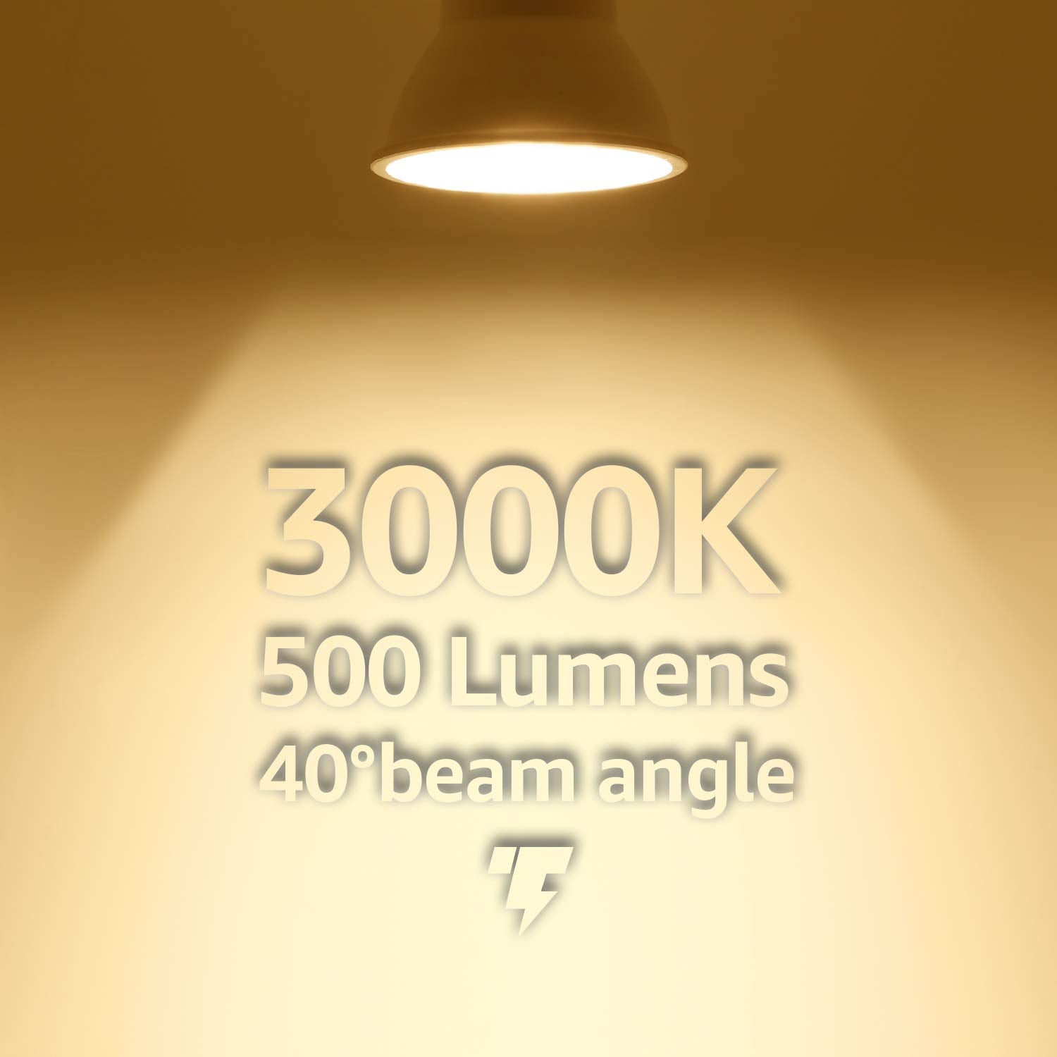TORCHSTAR PAR16 LED Bulb, 500LM, Dimmable, 6.5W, 3000K Warm White, E26 Medium Base, Pack of 6